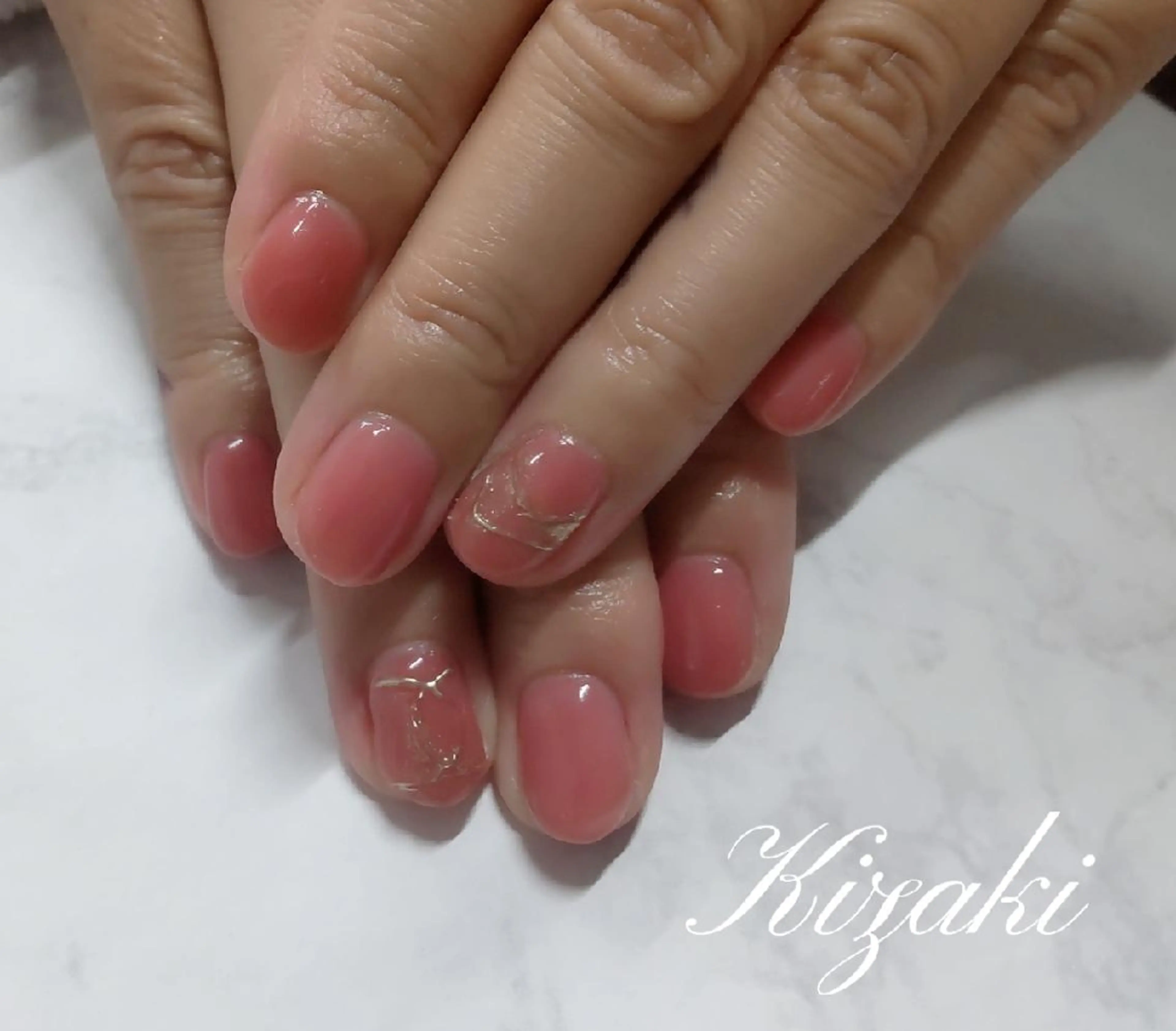 ネイル ミラーネイル ニュアンスネイル Kizaki.. Saoriのマツエク・マツパデザイン