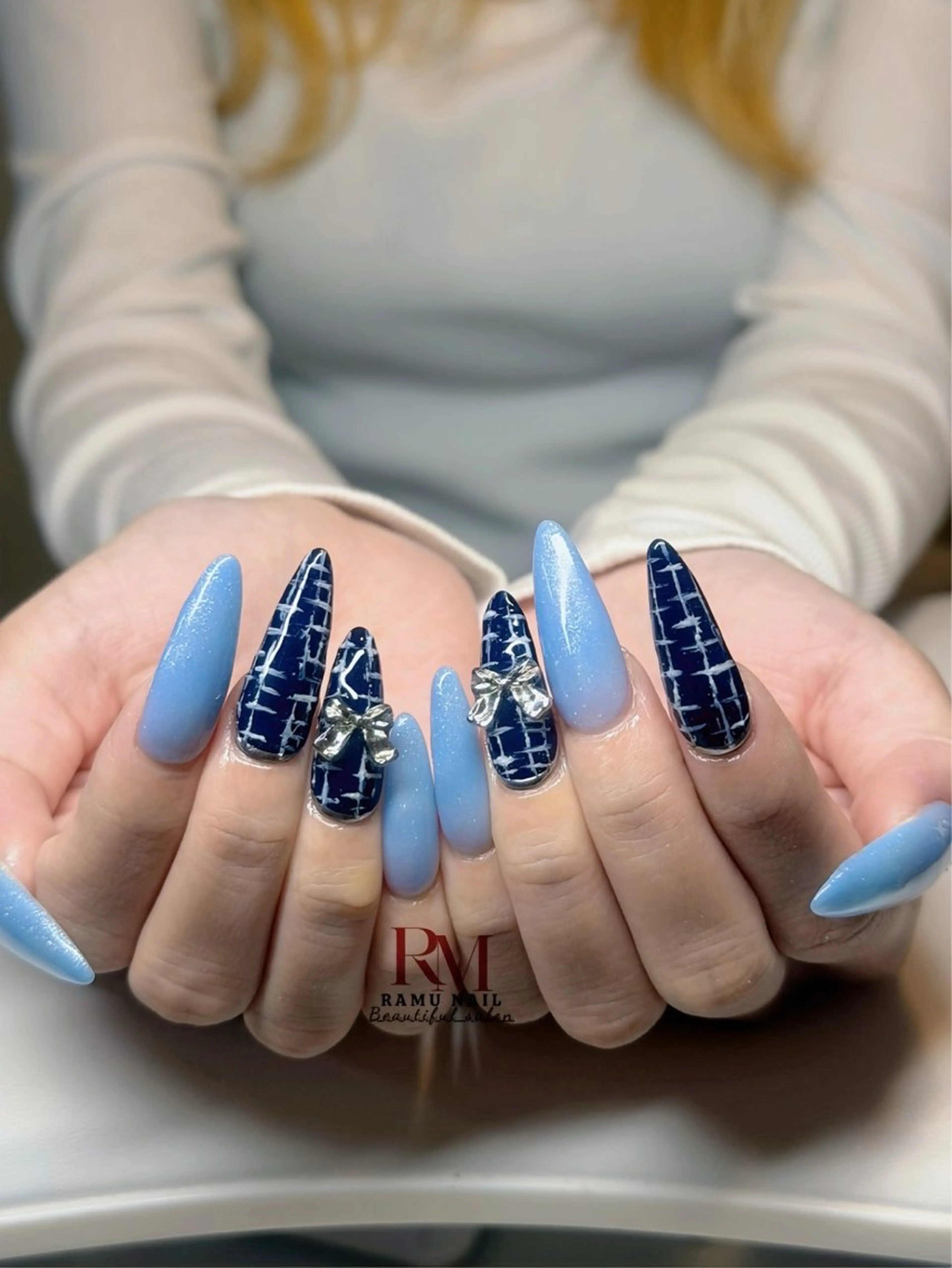 ネイル キラキラネイル マグネットネイル ミラーネイル ピンク ワンホンネイル ハンドネイル RAMU Nail 恵比寿店のネイルデザイン