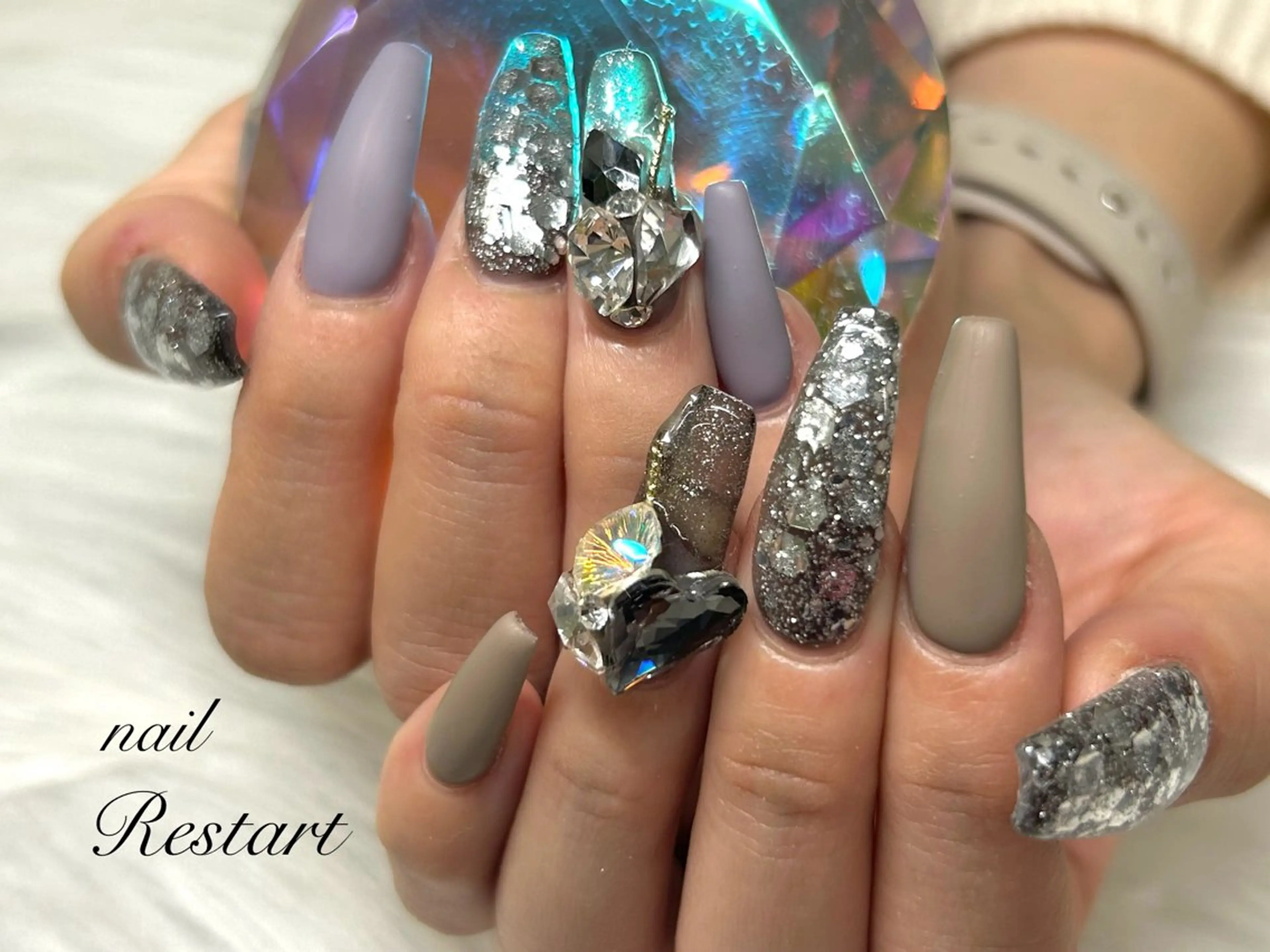 ロング ハンドネイル nail Restart所属・Restart YURIのネイルデザイン