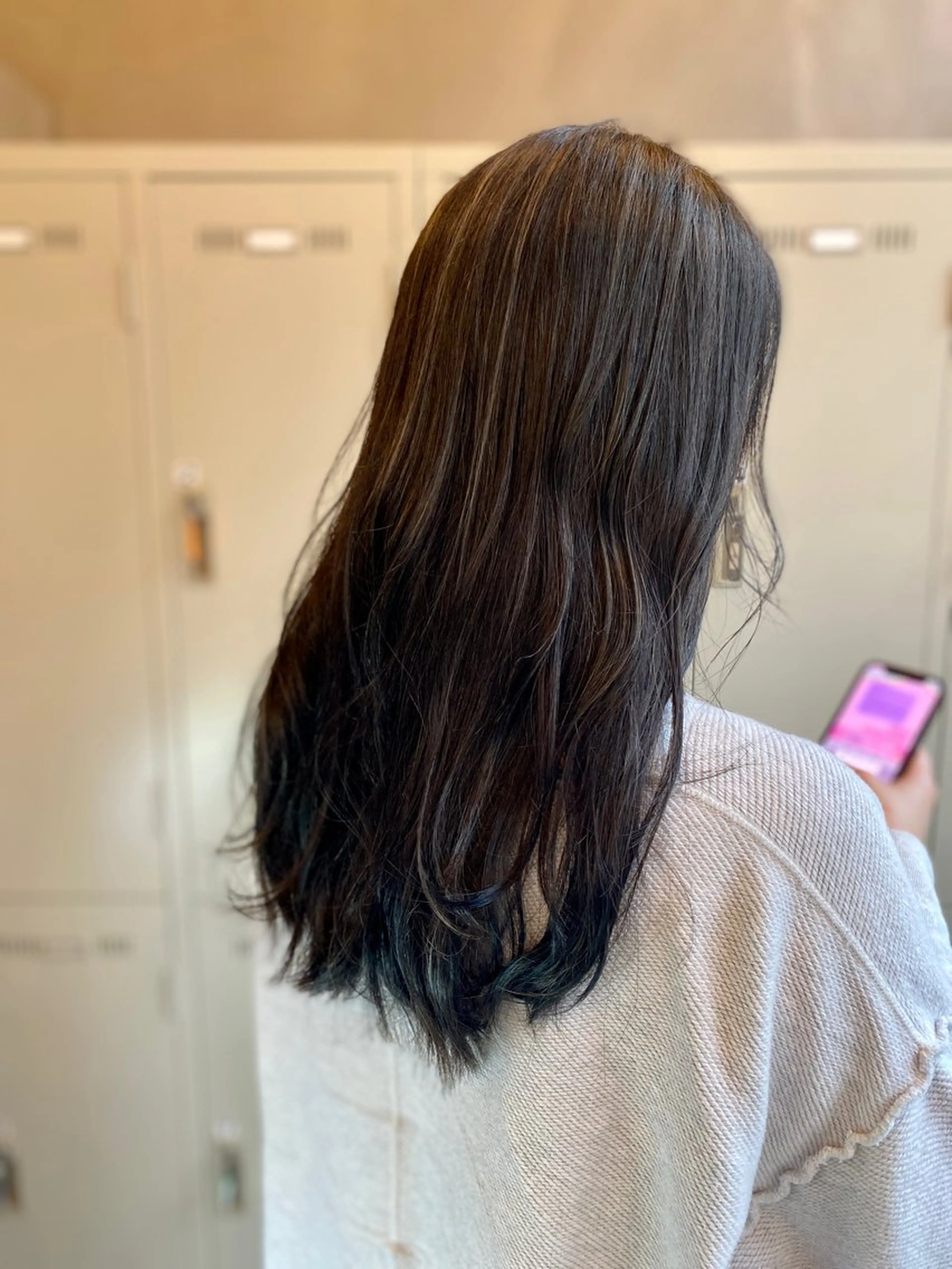 ロング ハイライト Angelica鹿児島中央店所属・徳重 美香のヘアスタイル