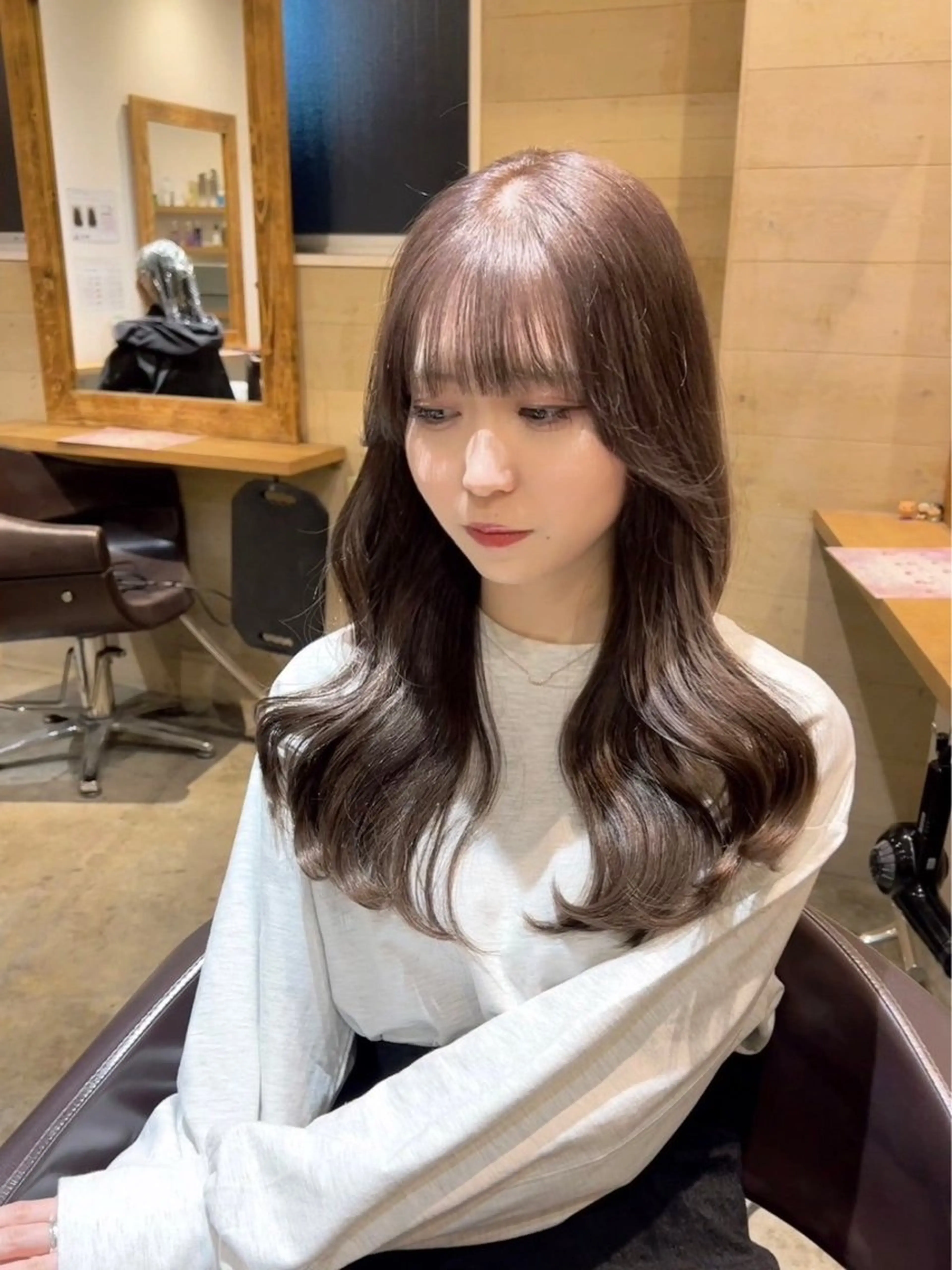 ロング 髪質改善×韓国 レイヤー ひかるのヘアスタイル
