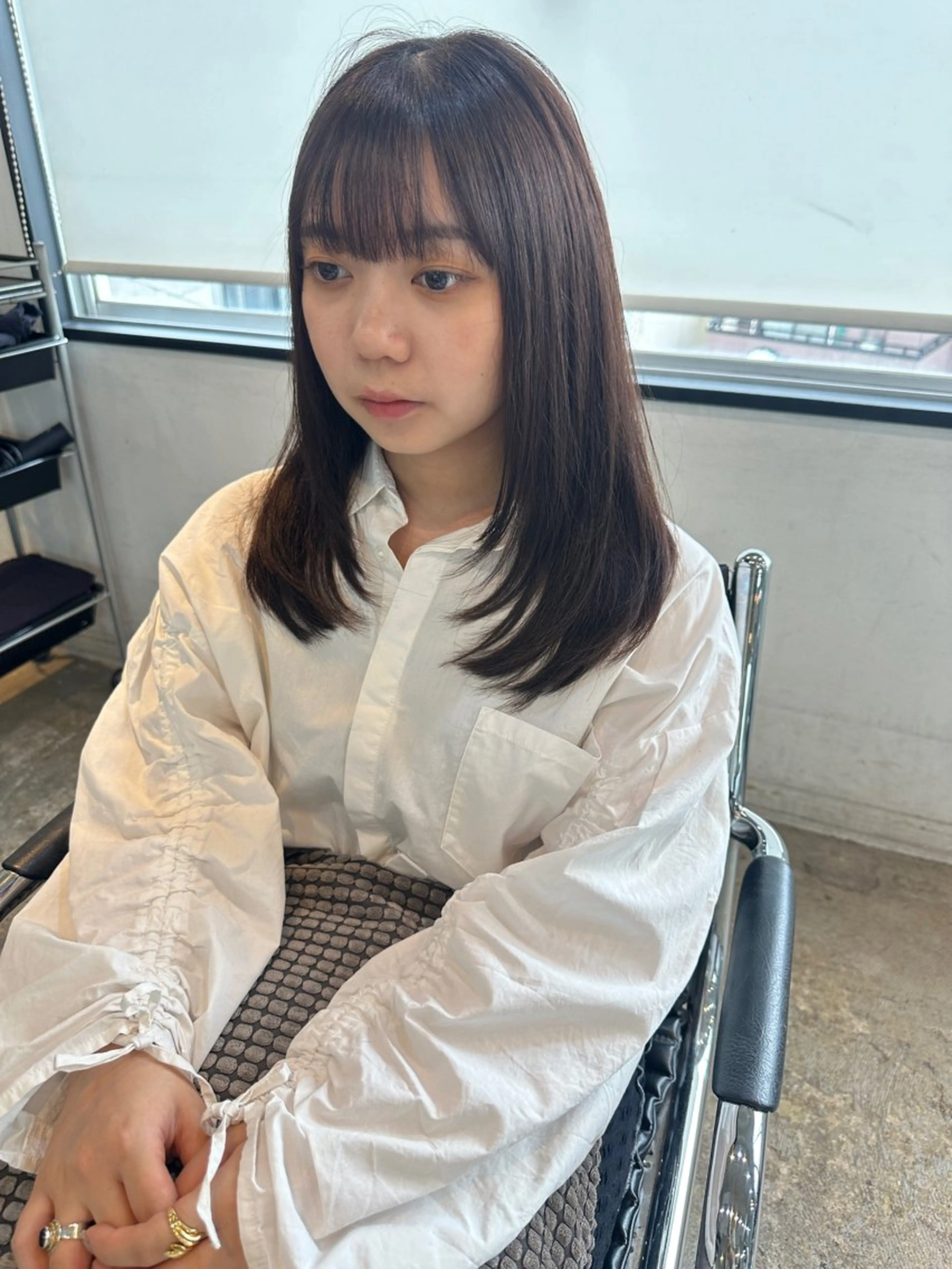 セミロング カラー ヘアアレンジ レイヤーカット カット ヘアセット stylist/蛯谷 珠里のヘアスタイル