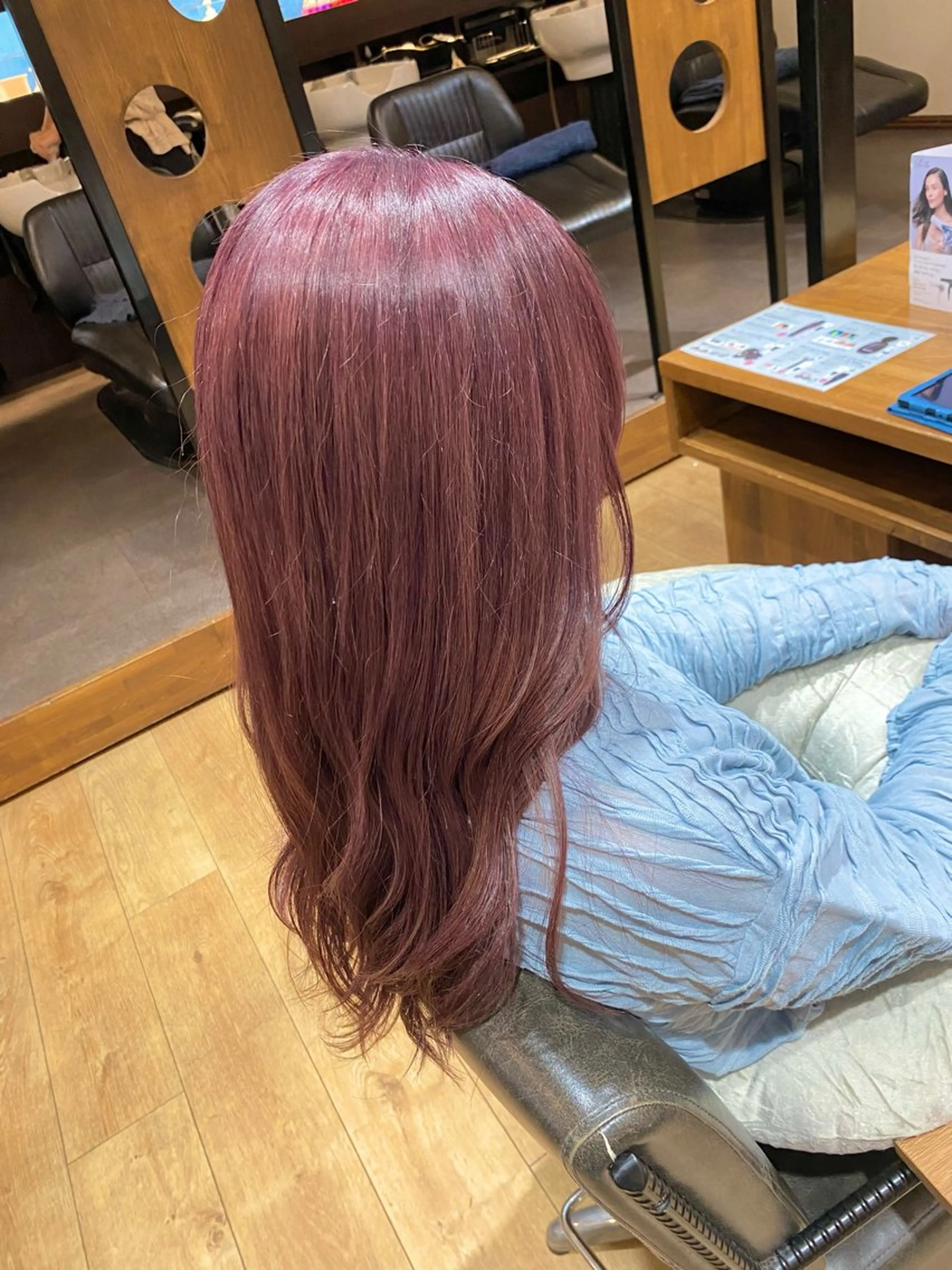 ロング カラー ラベンダーカラー ラベンダーピンク ピンクカラー ヘアカラー 暖色系カラー まおのヘアスタイル