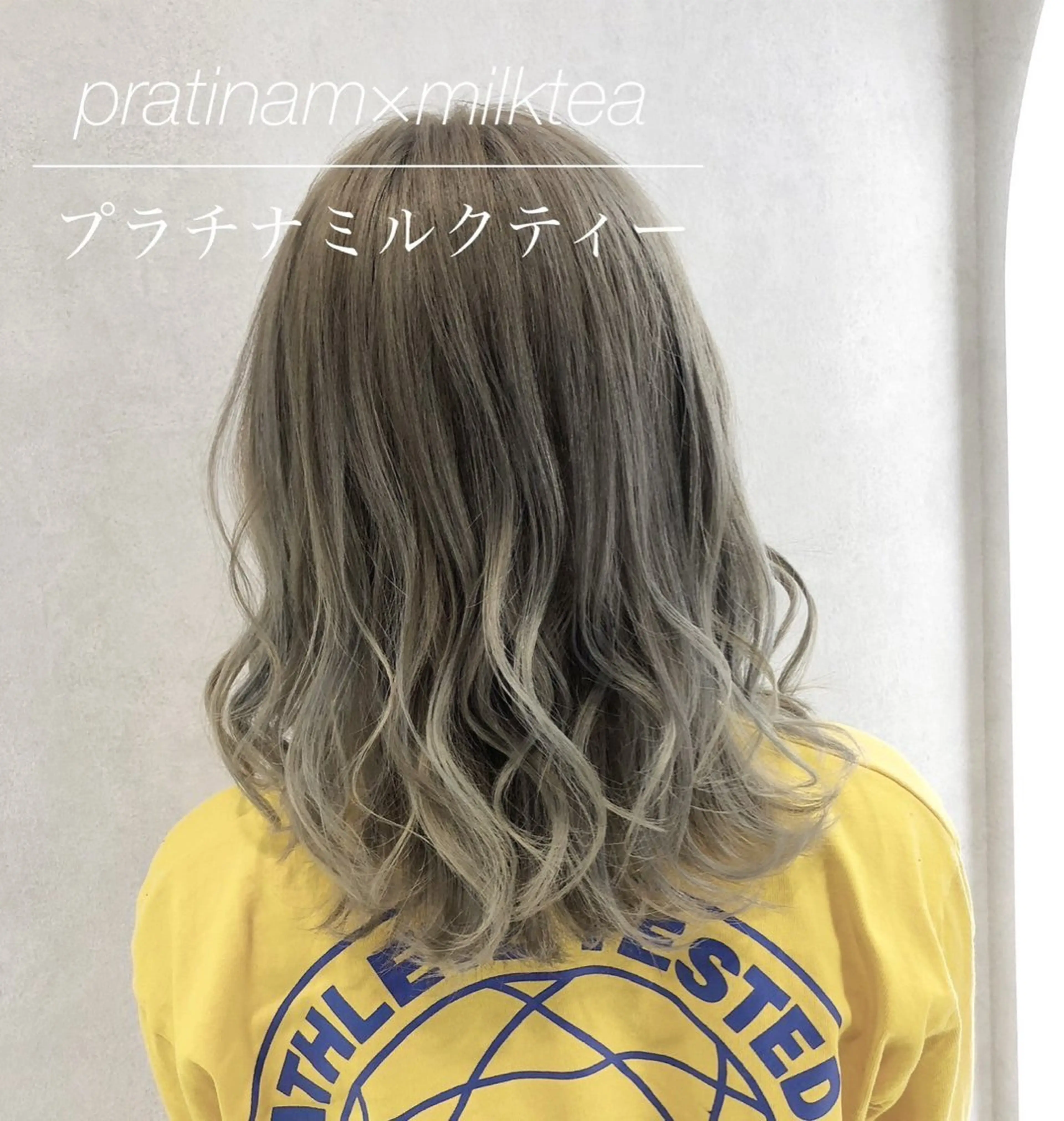 セミロング カラー グラデーションカラー ハイトーンカラー エクステ 代表/七瀬/ギャル/ シールエクステ/原宿のヘアスタイル
