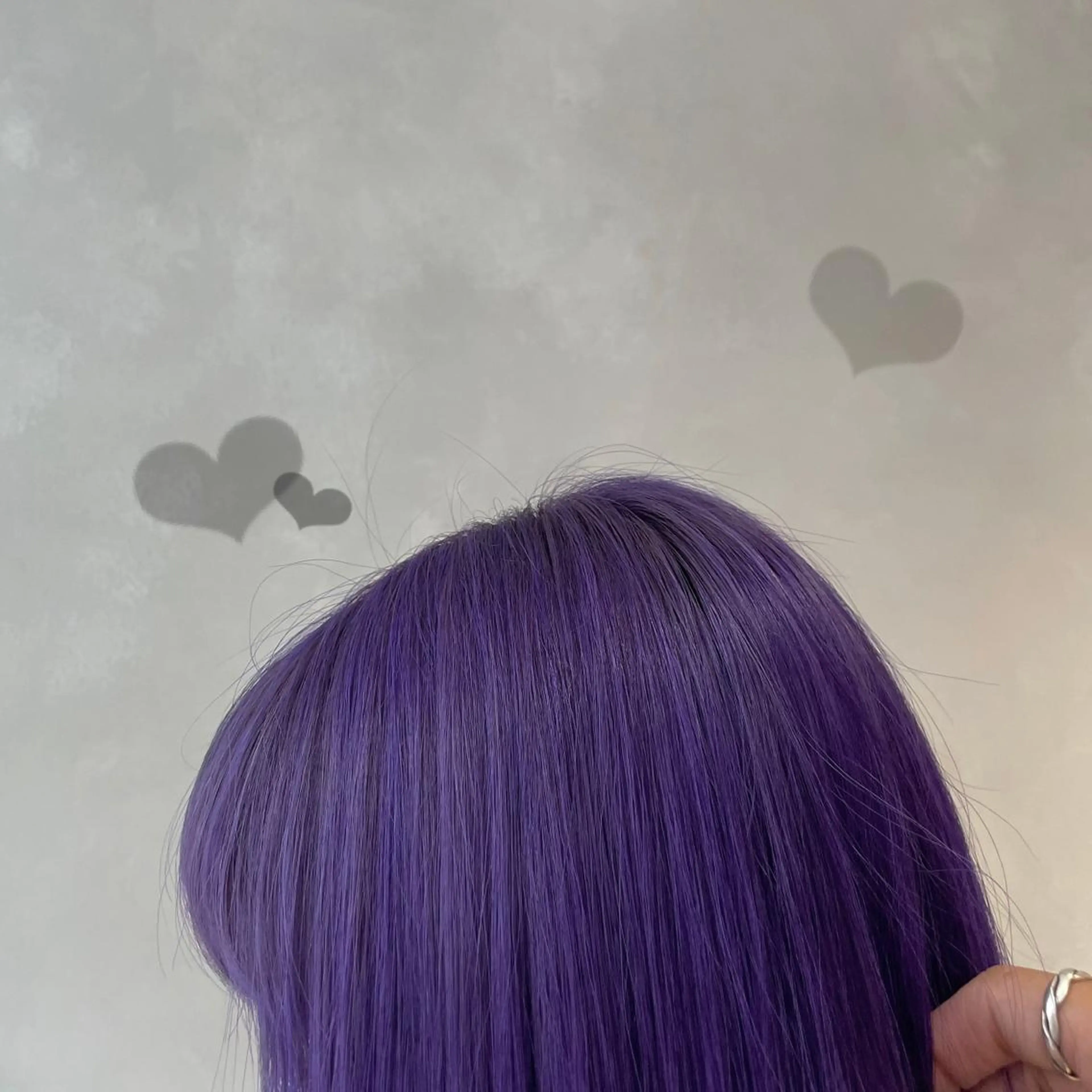 セミロング パープルカラー LA.MIU★ Mayuのヘアスタイル