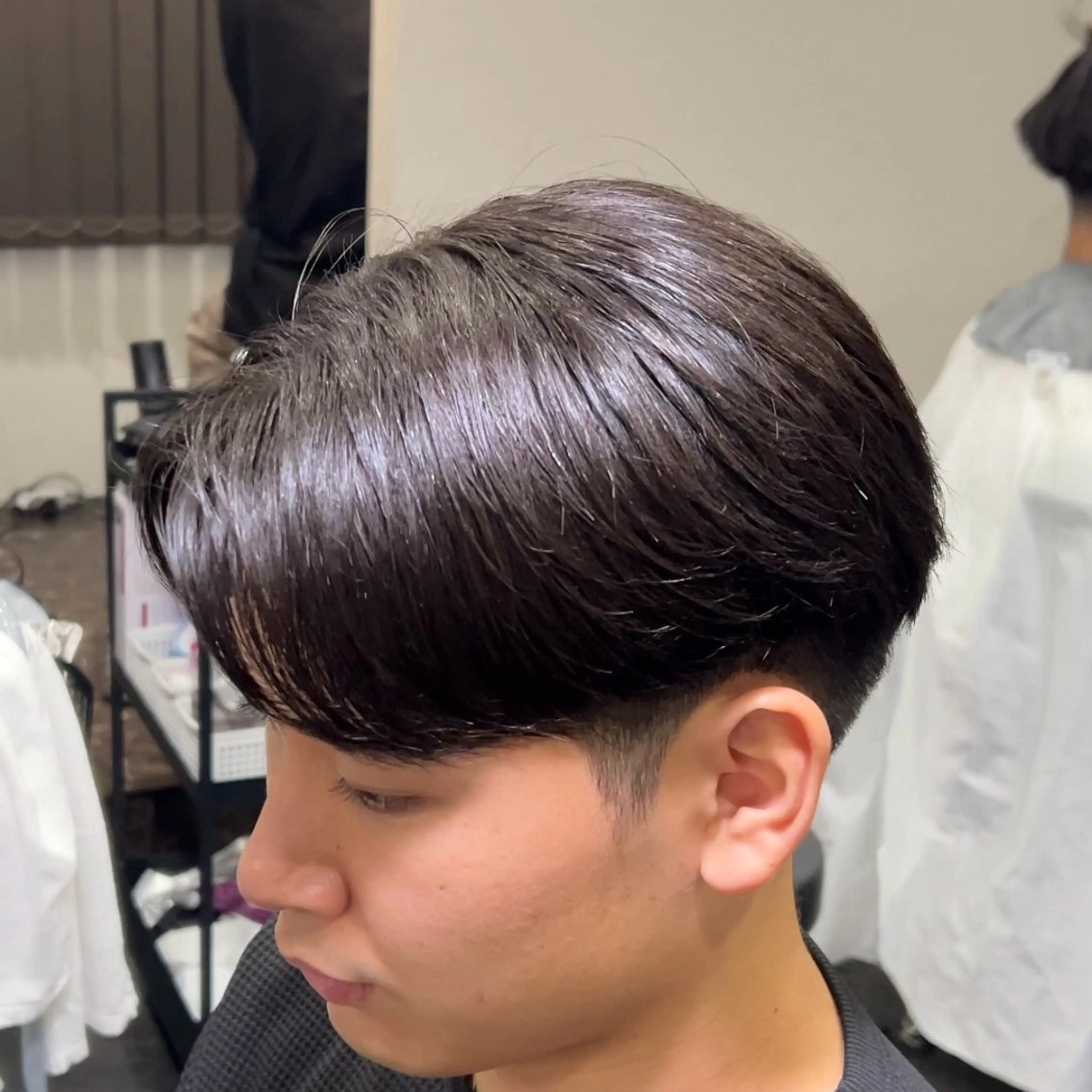 ミディアム メンズ 縮毛矯正 ulus OSAKA所属・福井 太暉のヘアスタイル