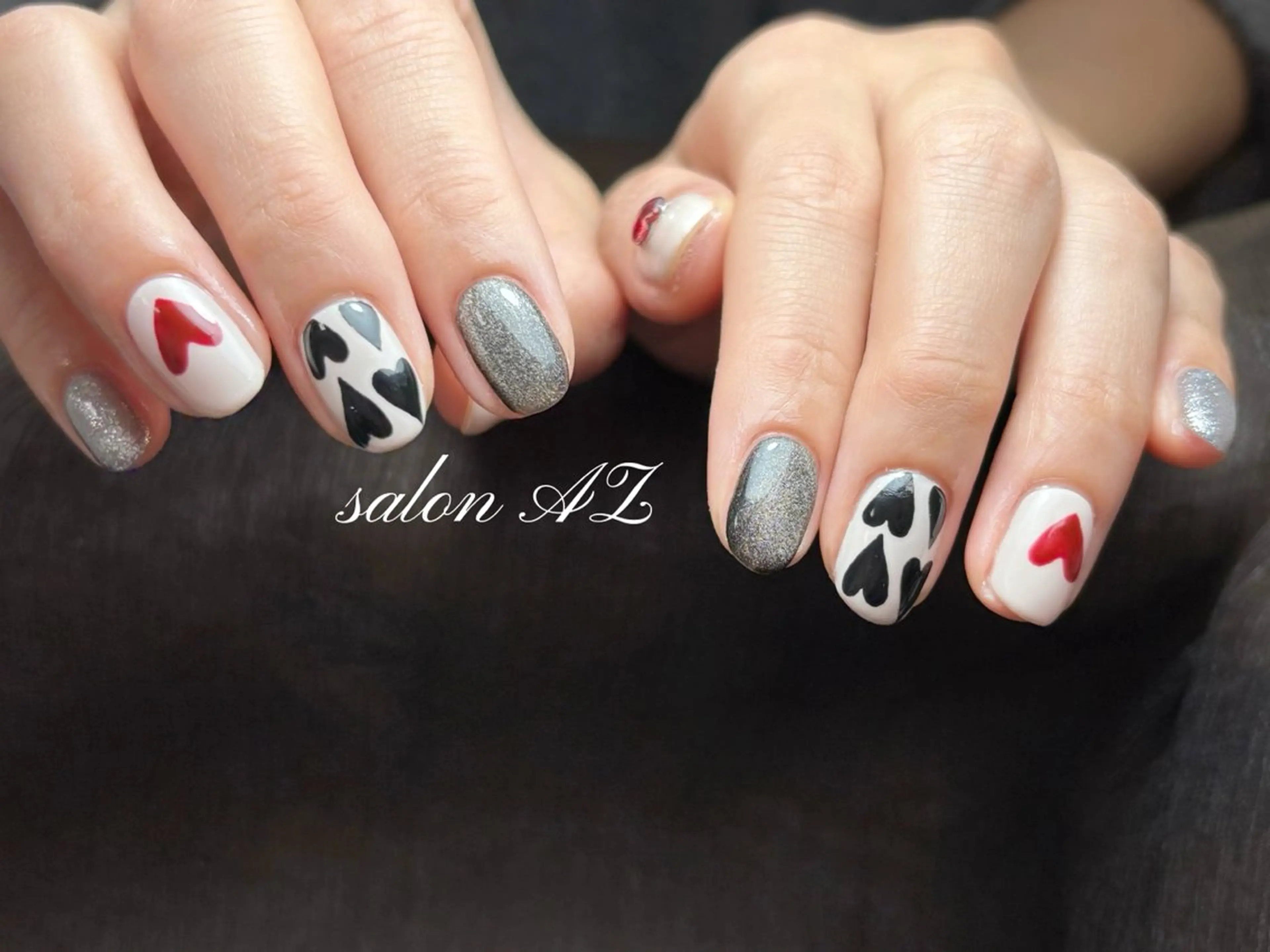 ネイル 長さ出し フットネイル フレンチネイル マグネットネイル ニュアンスネイル ハンドネイル salonAZ トップネイリストのネイルデザイン