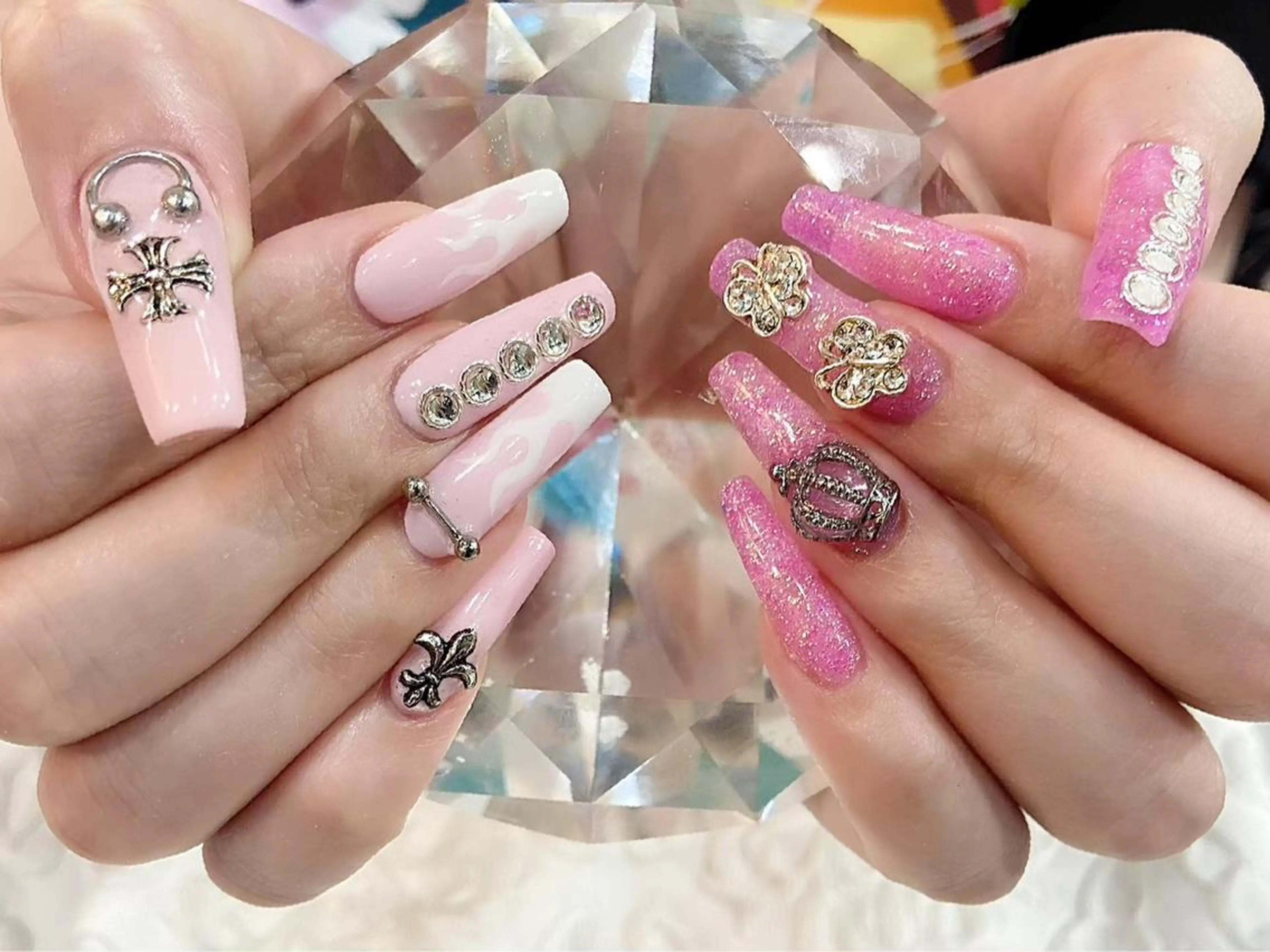 ネイル ピンク ハンドネイル ハンドケア nailsalon mintのネイルデザイン