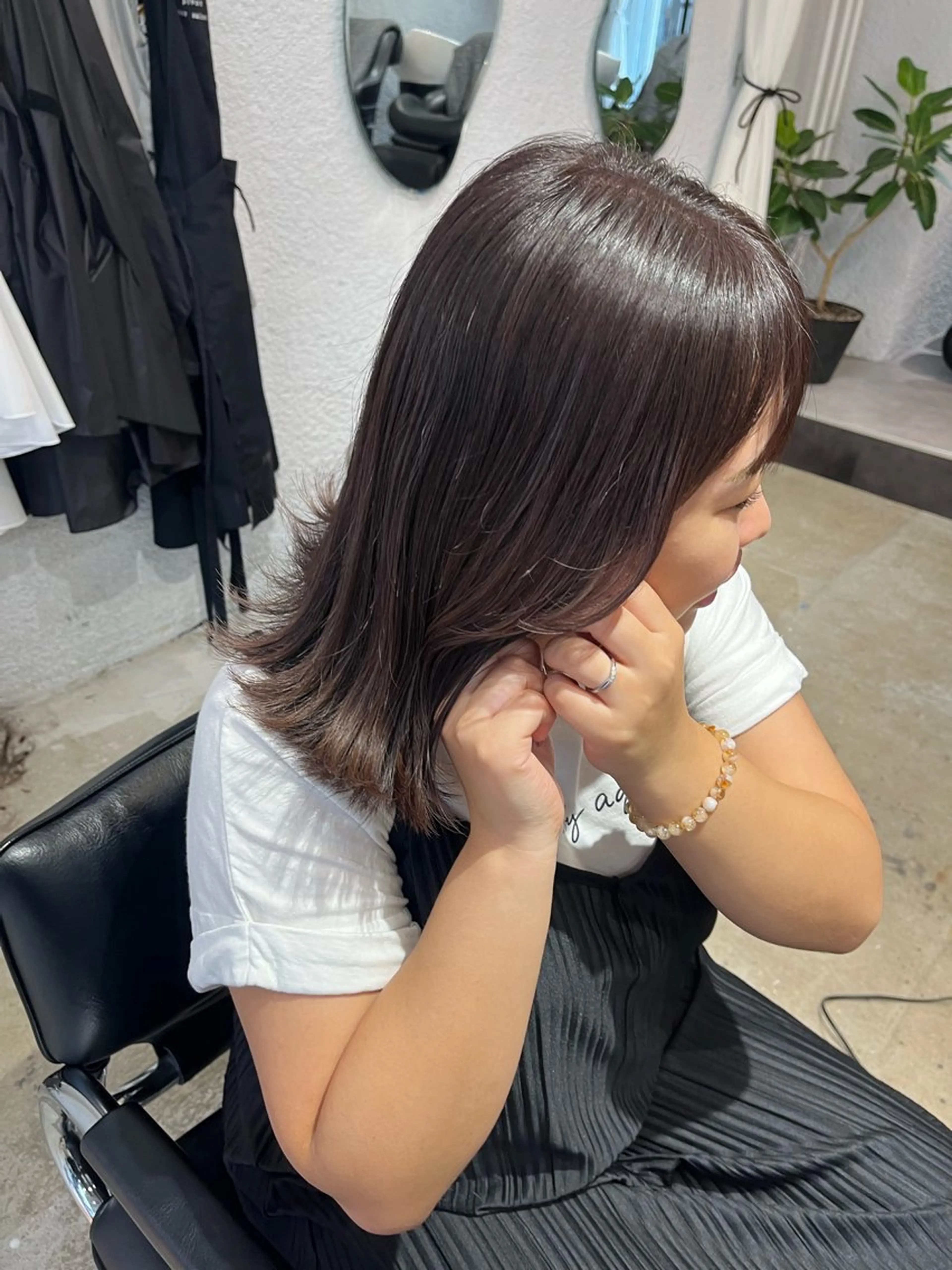 ミディアム ハイライト カット ヘアカラー baton  hair salon所属・✽透明感ｶﾗｰ ✽ 🍆那須ももこ🍑のヘアスタイル