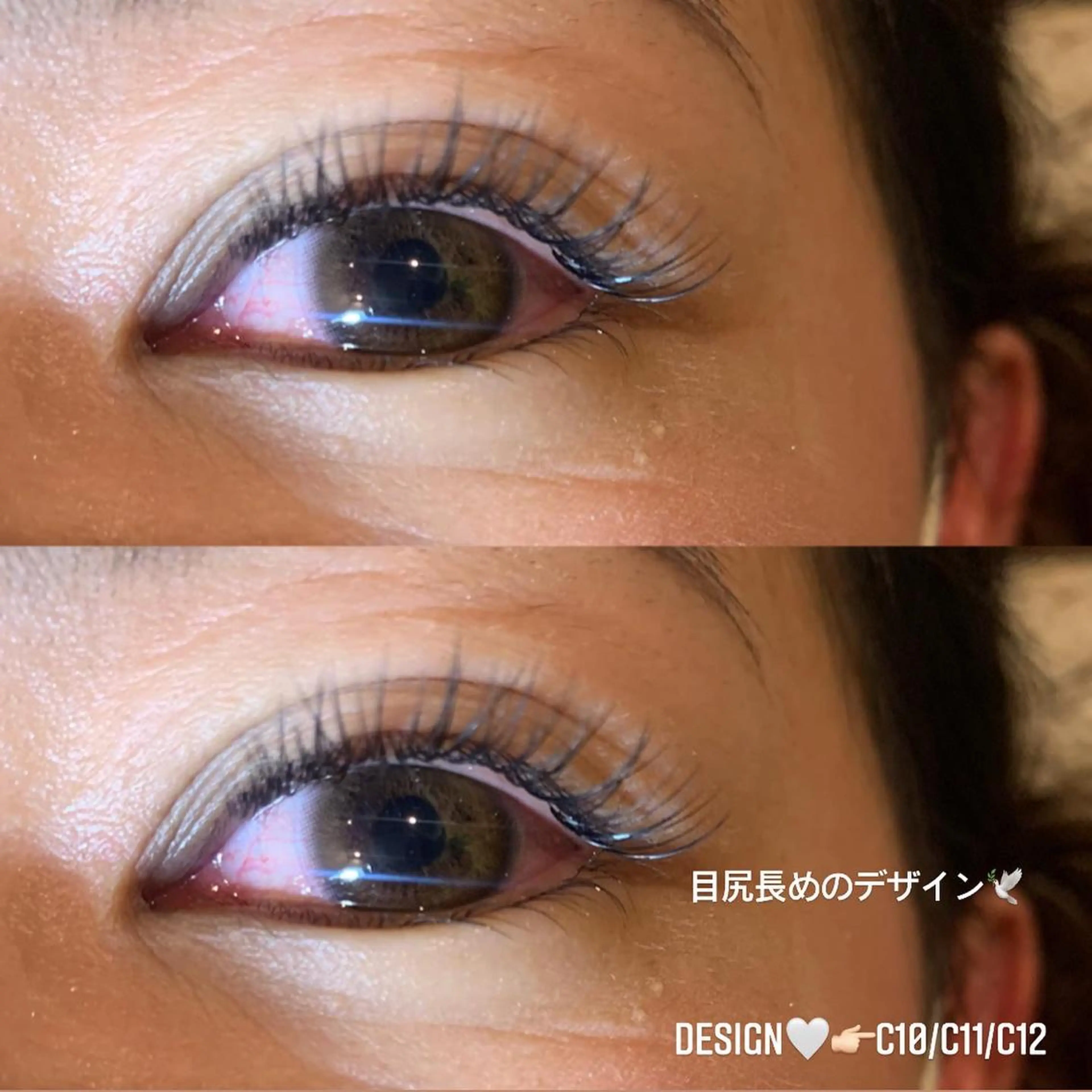 マツエク・マツパ 目尻長め nya-meluxe 杵渕彩希のマツエク・マツパデザイン