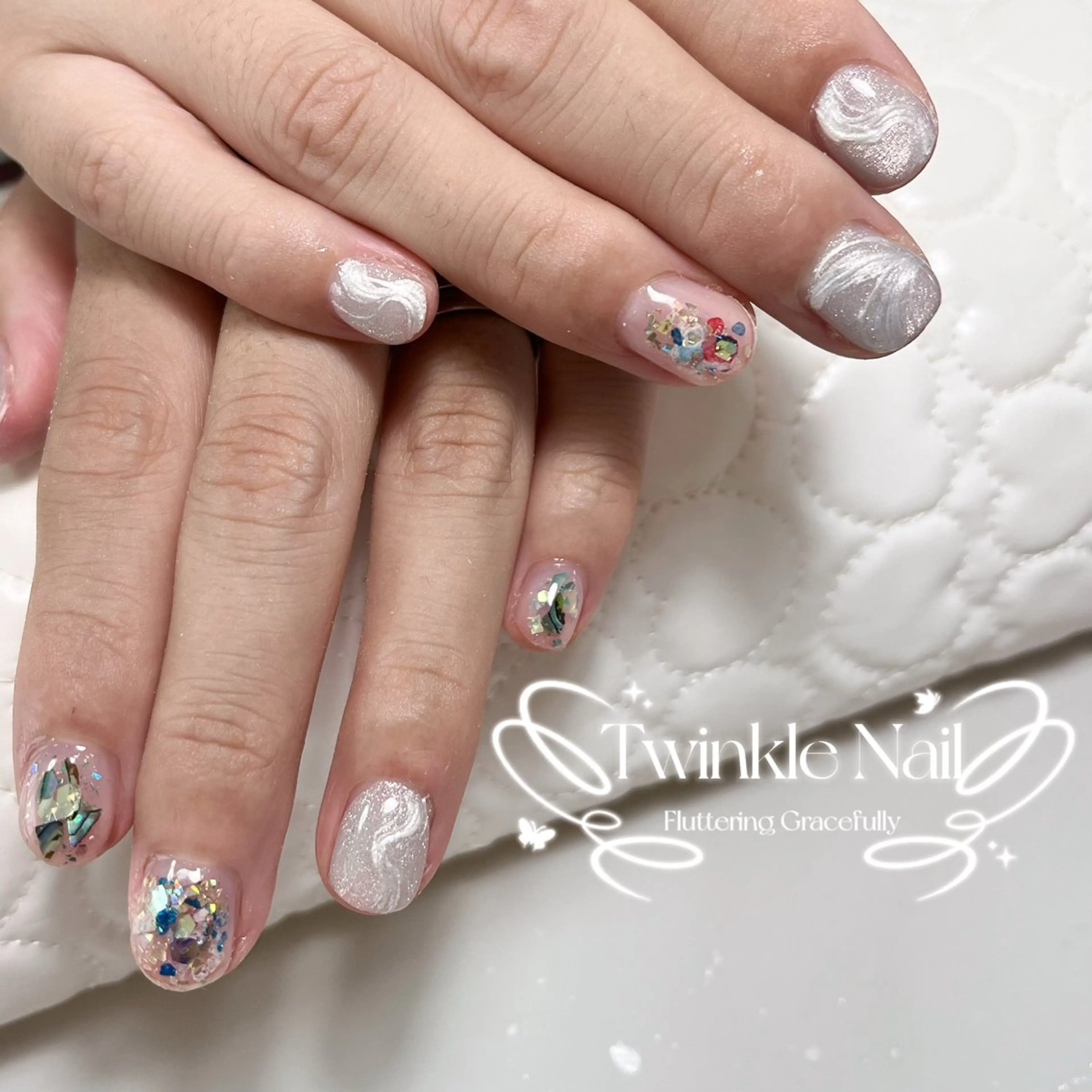ネイル ショートネイル 夏ネイル Twinkle Nail Kuboのネイルデザイン