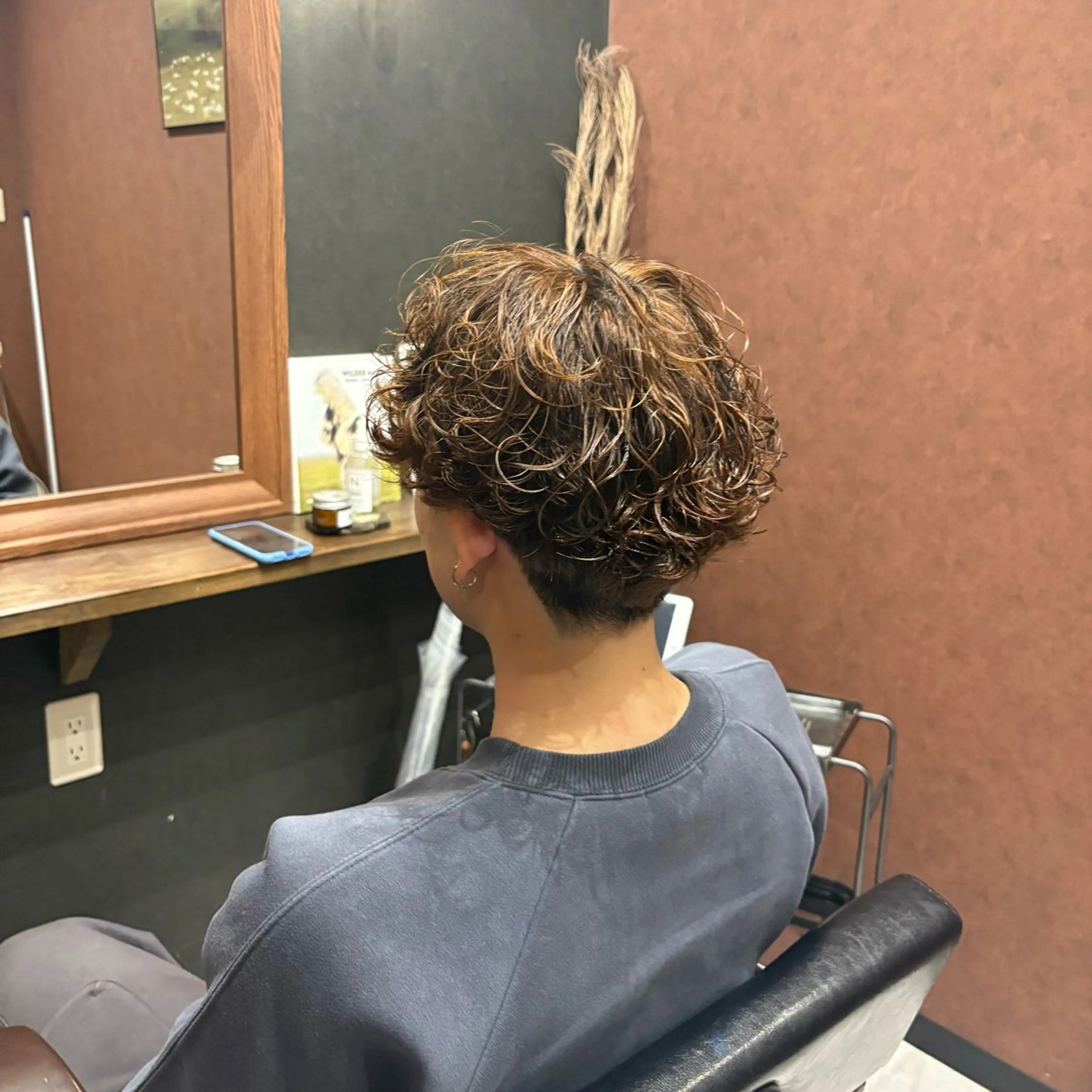 パーマ メンズ カット パーマ E 難波OCAT店所属・E 難波店 Reiのヘアスタイル