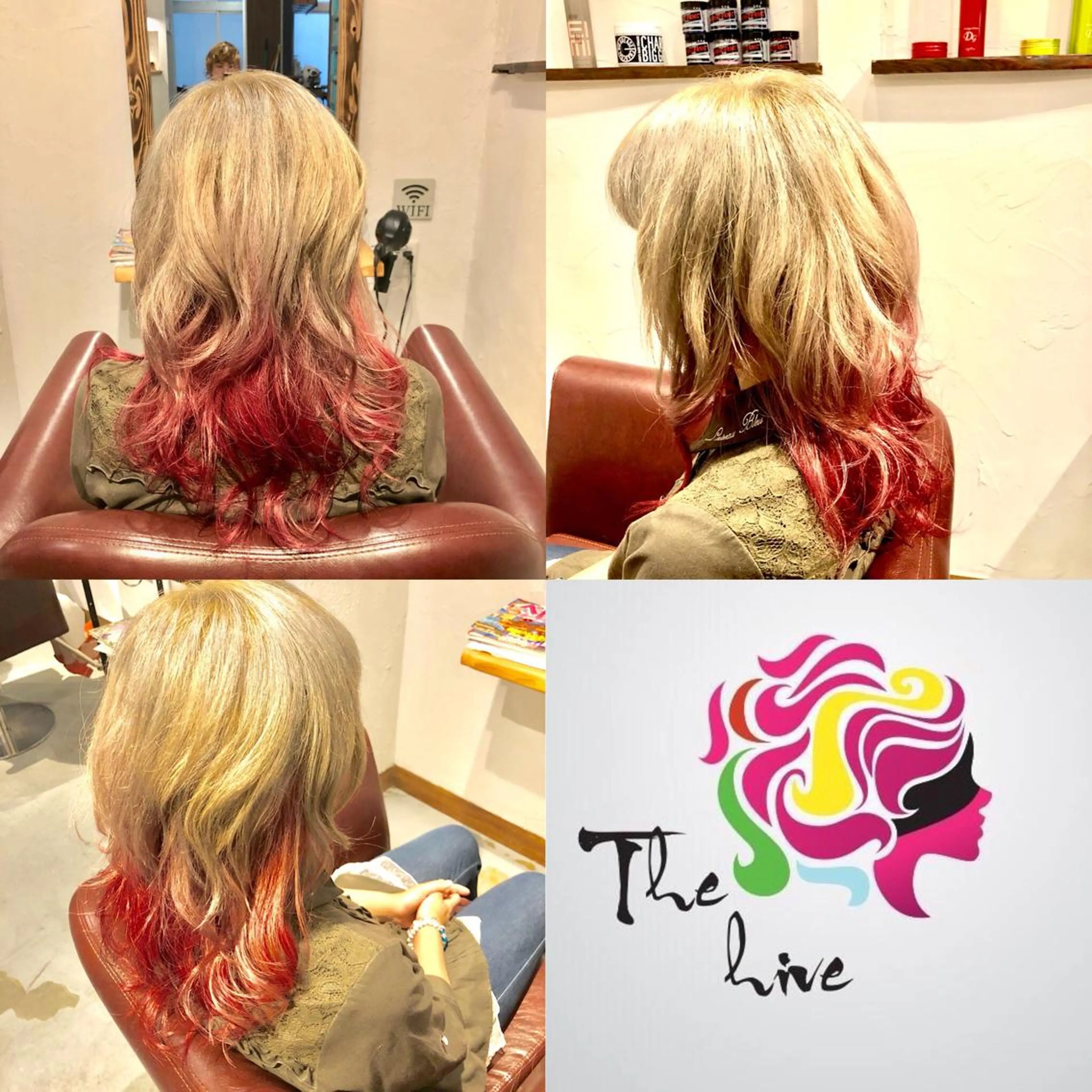 ロング カラー カット ヘアカラー Hair salon The  hiveのヘアスタイル