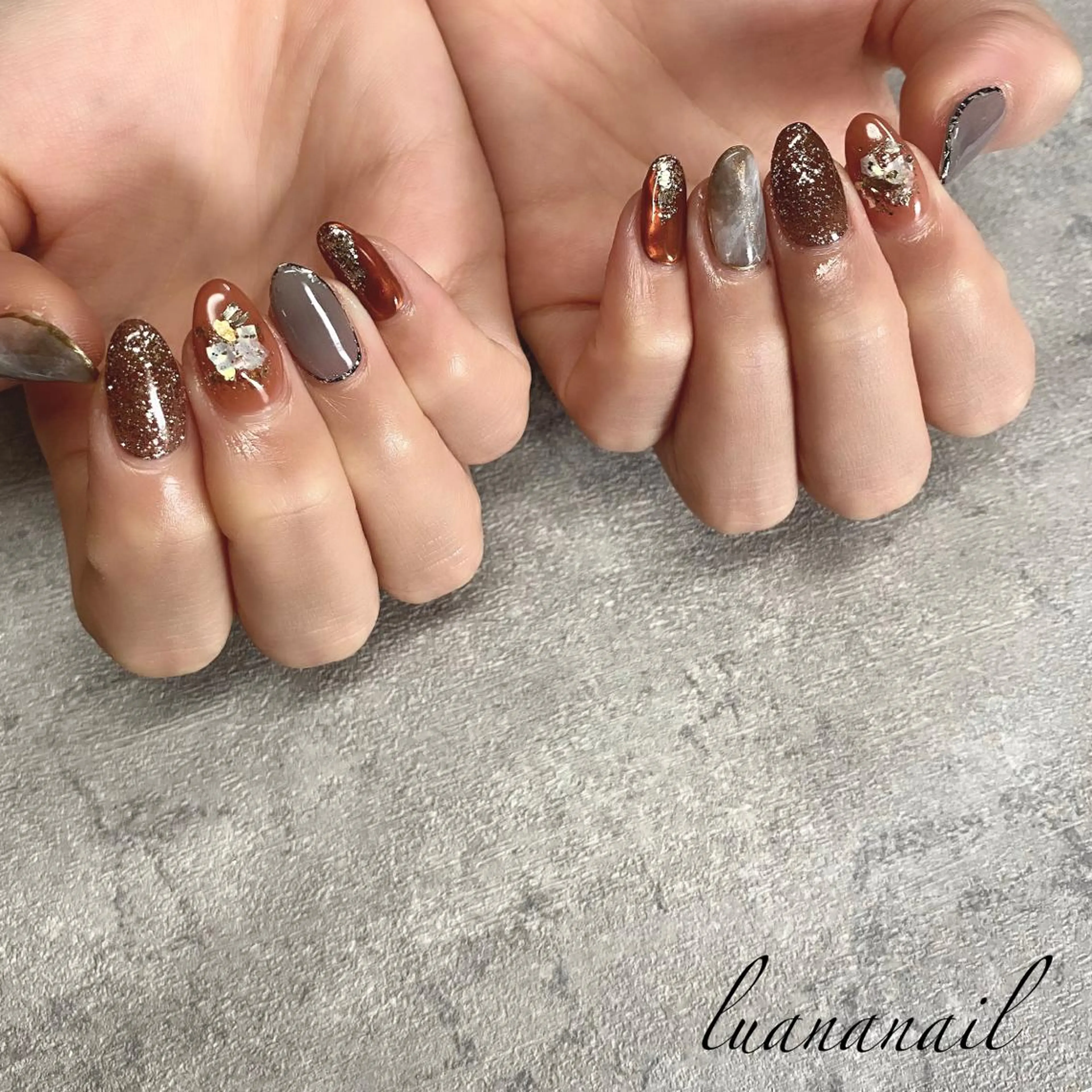 ネイル ニュアンスネイル ハンドネイル luana nailのネイルデザイン