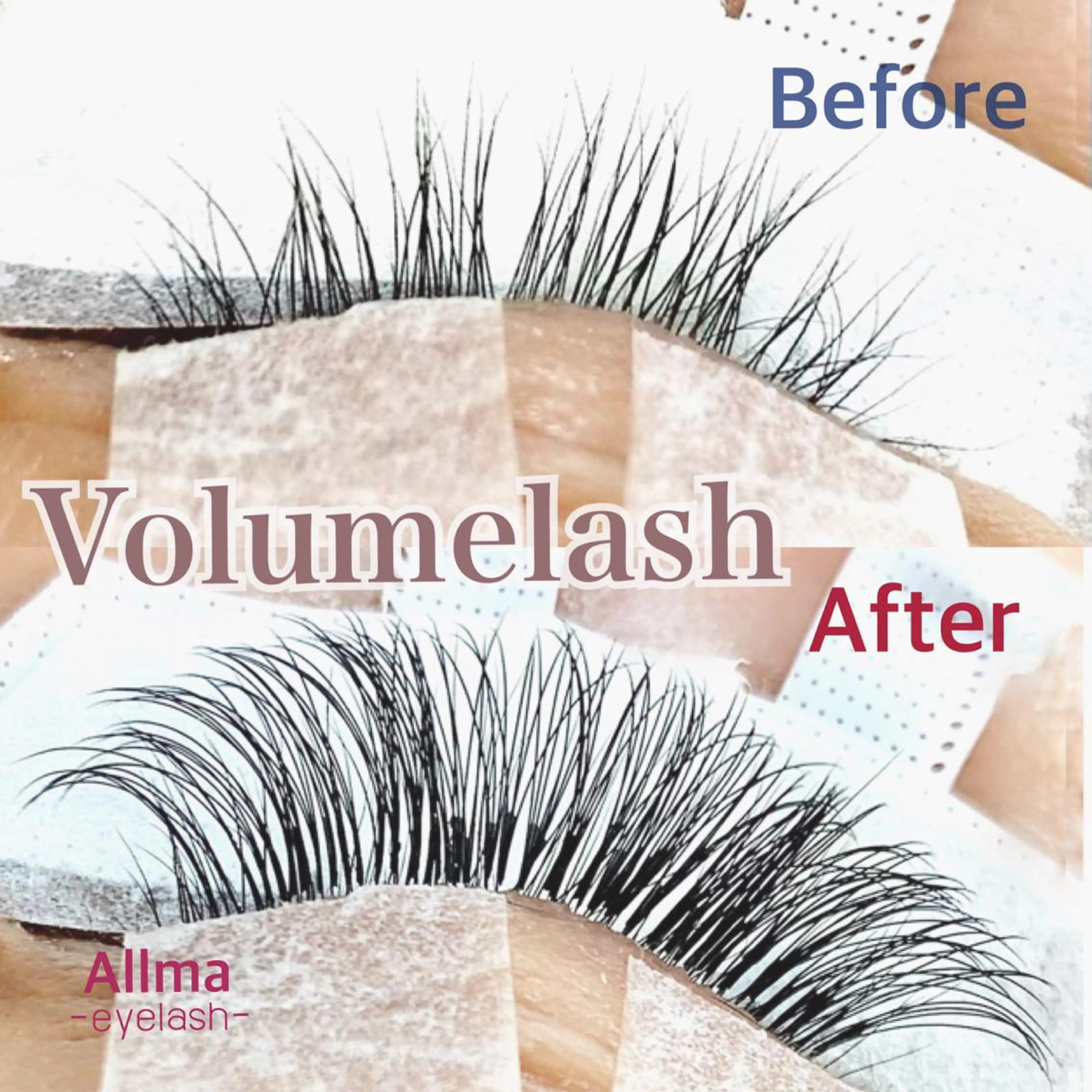 マツエク・マツパ ボリュームラッシュ Allma eyeのマツエク・マツパデザイン