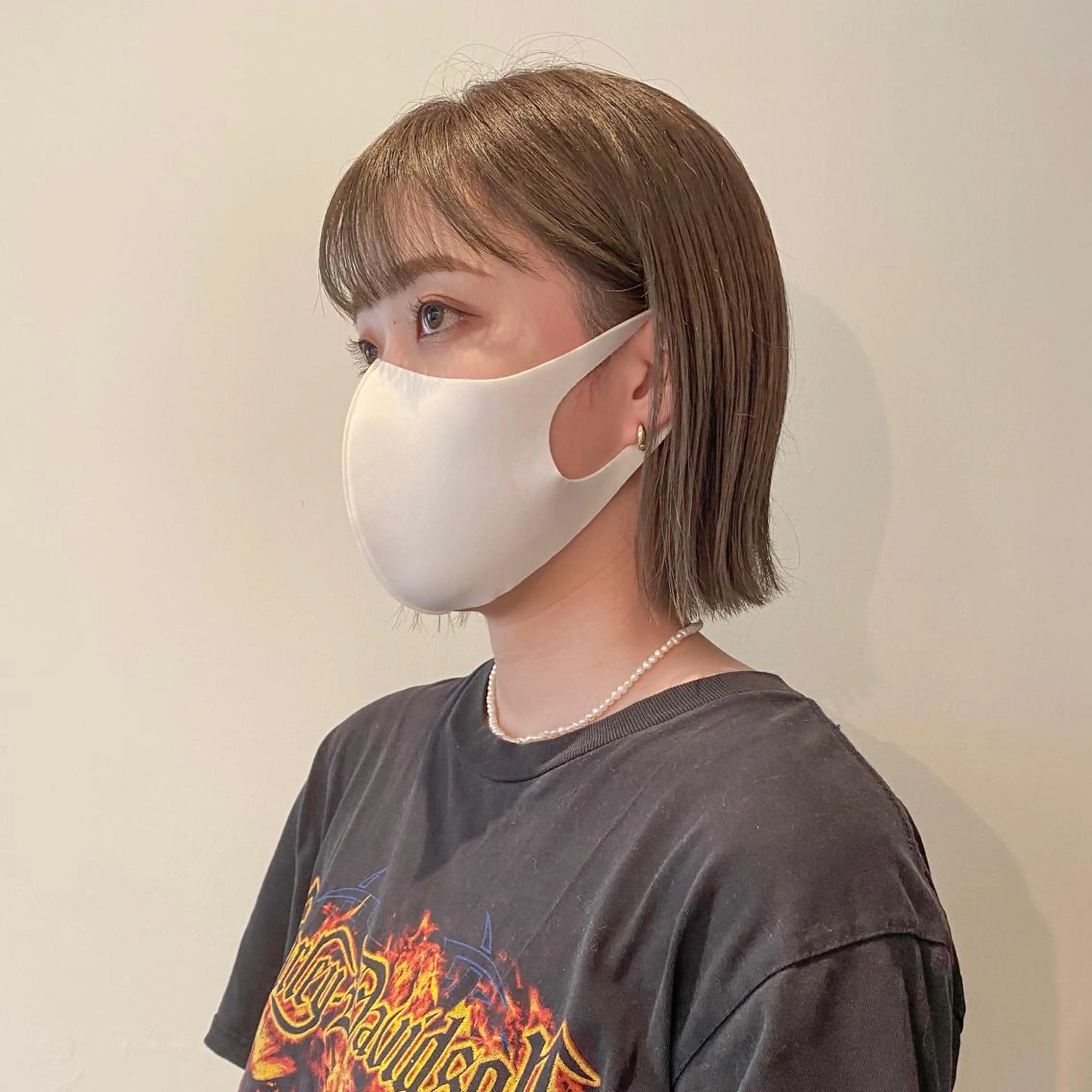 ミディアム カラー ヘアアレンジ オリーブカラー Nancy所属・束感まつげ❤︎ あみのマツエク・マツパデザイン