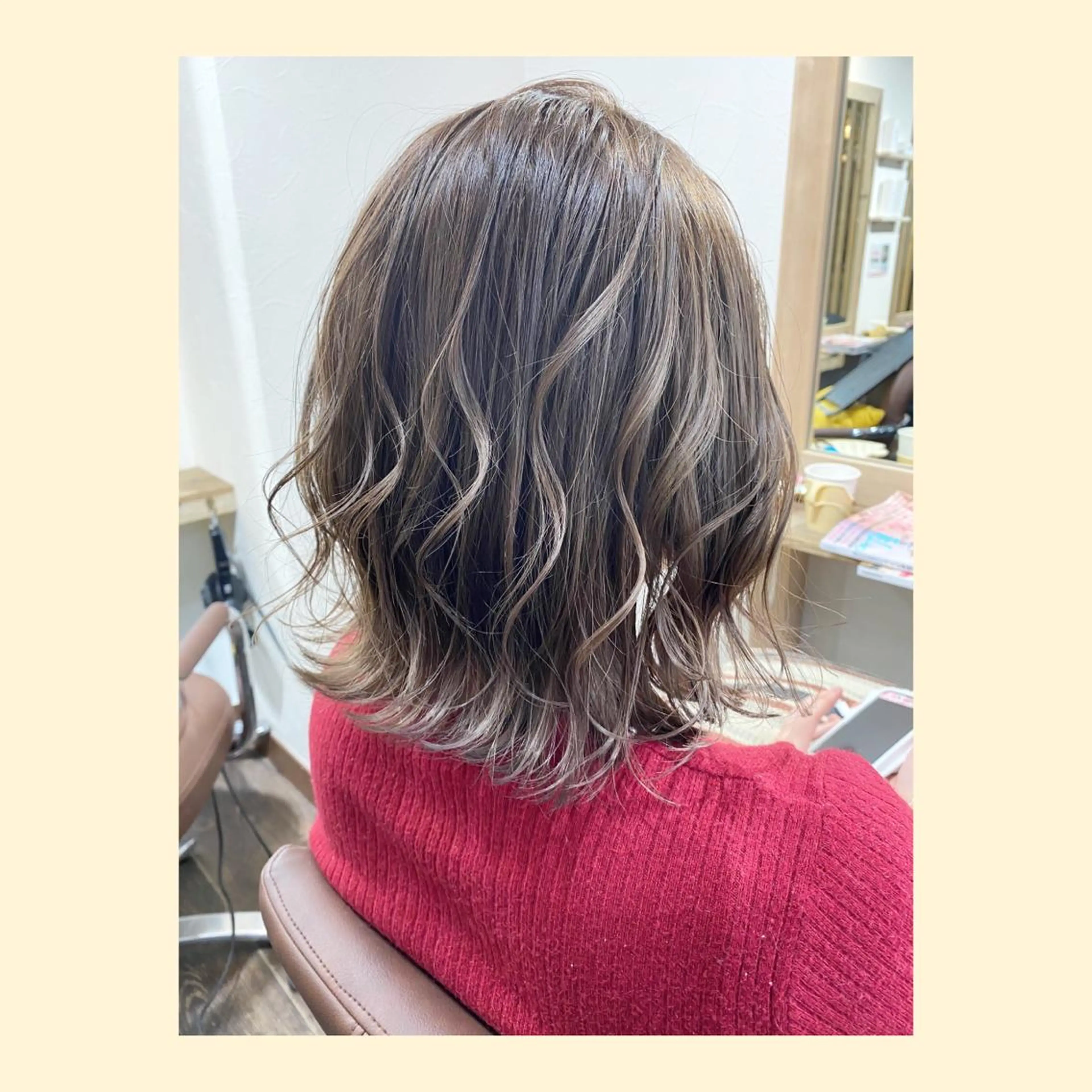 ミディアム カラー ヘアカラー トリートメント 🌈ショート/レイヤ ー特化/中村崇宏🌈のヘアスタイル