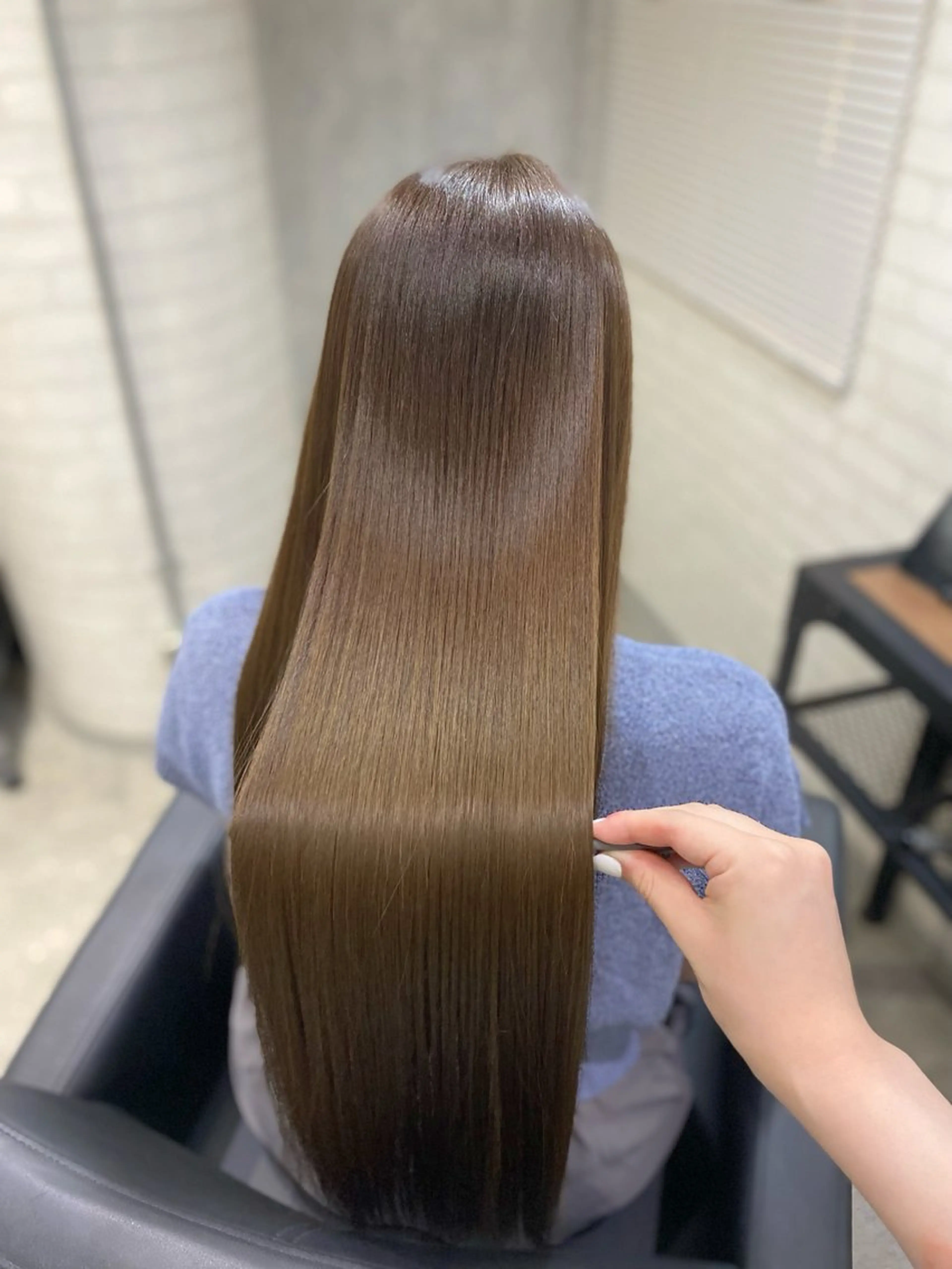 ロング カラー 透明感カラー 髪質改善 トリートメント shiori /艶髪 /顔周り/髪質改善のヘアスタイル