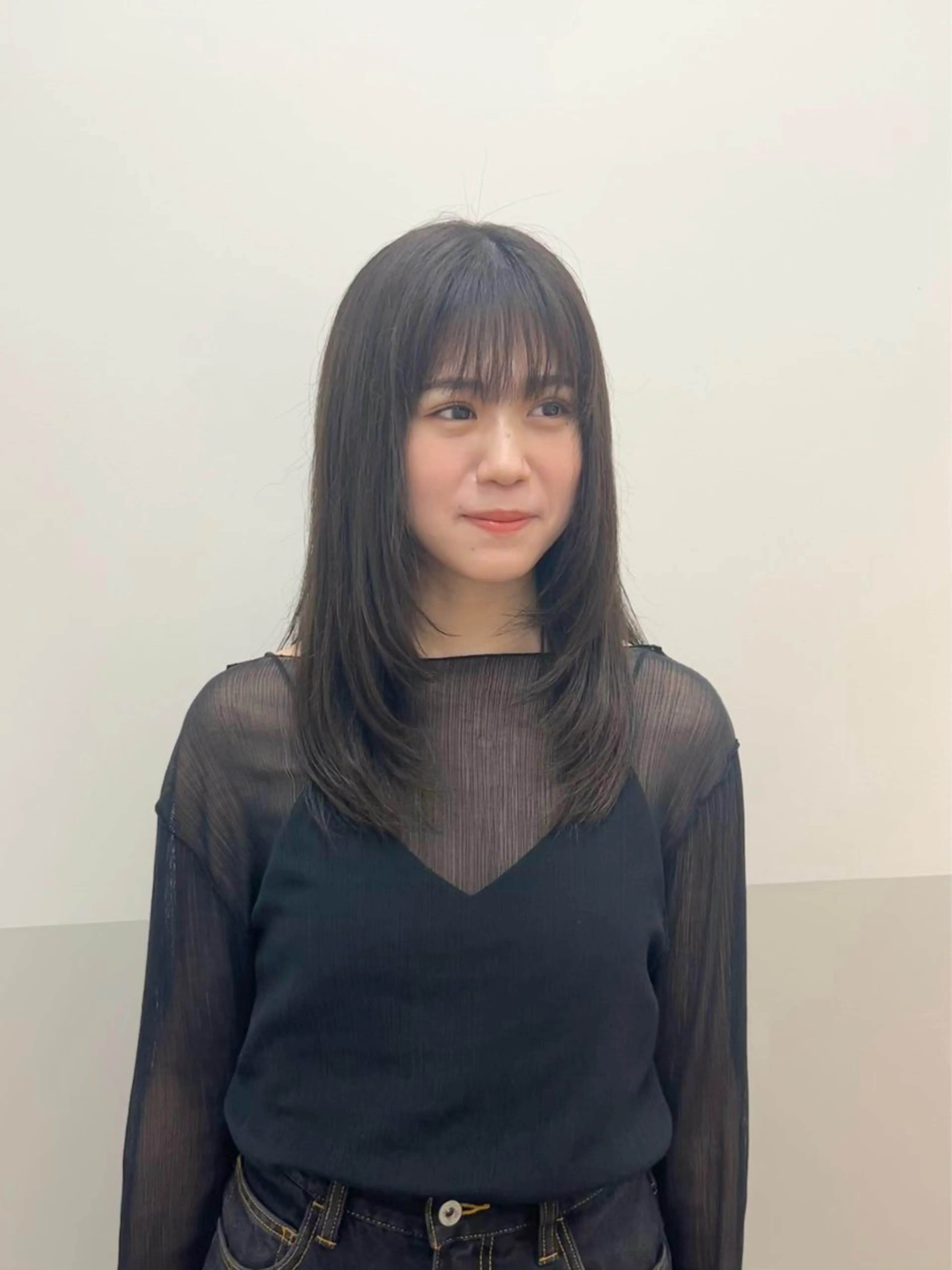セミロング レイヤーカット ヘアカラー トリートメント SALOWIN川崎所属・似合わせレイヤー♡ 美髪縮毛矯正♡ミナエのヘアスタイル