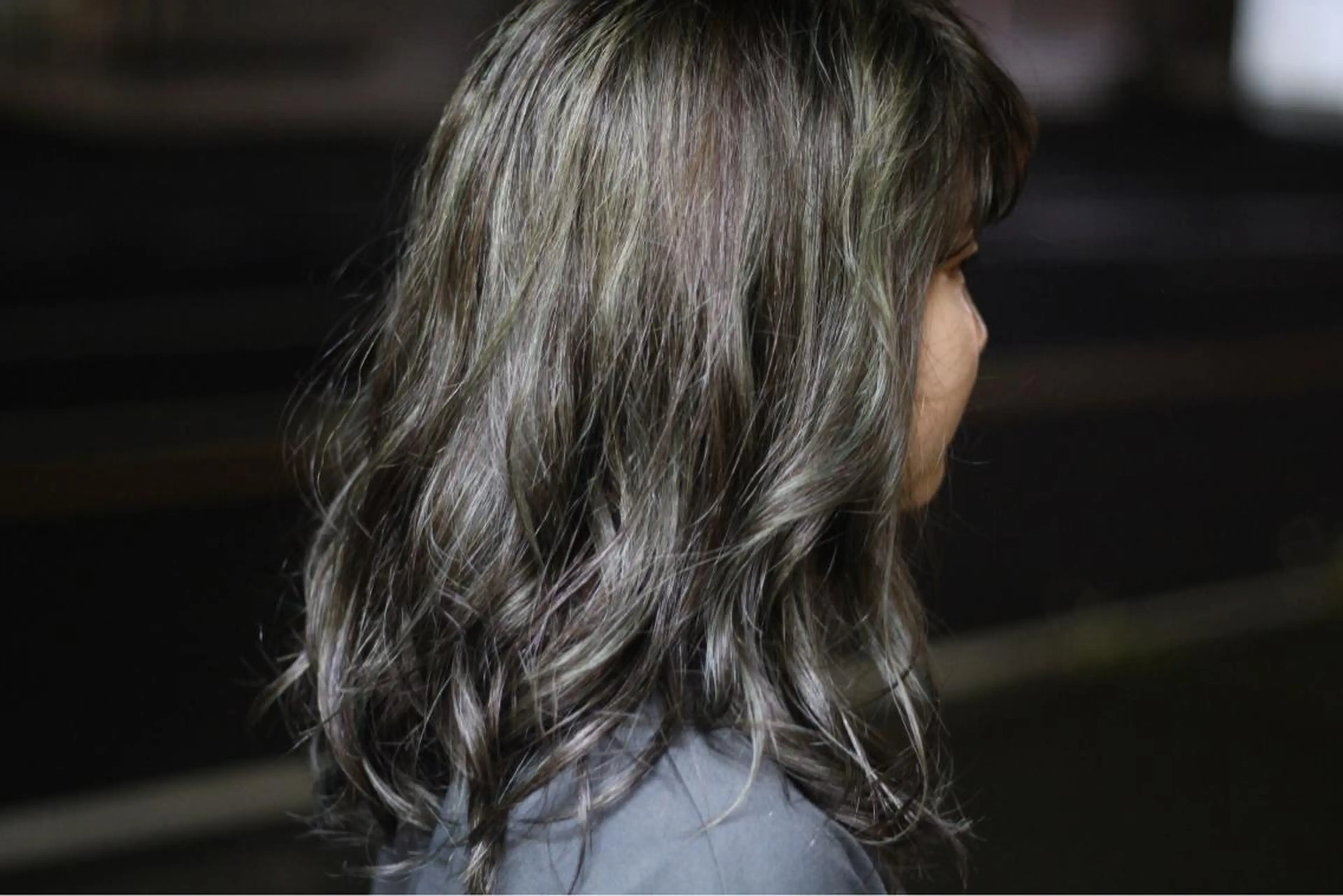 セミロング カラー ヘアアレンジ ブルーカラー ブルージュ ハイライトカラー ミント ハイライト 遠藤悠大/メンズ縮毛 /メンズカットのヘアスタイル