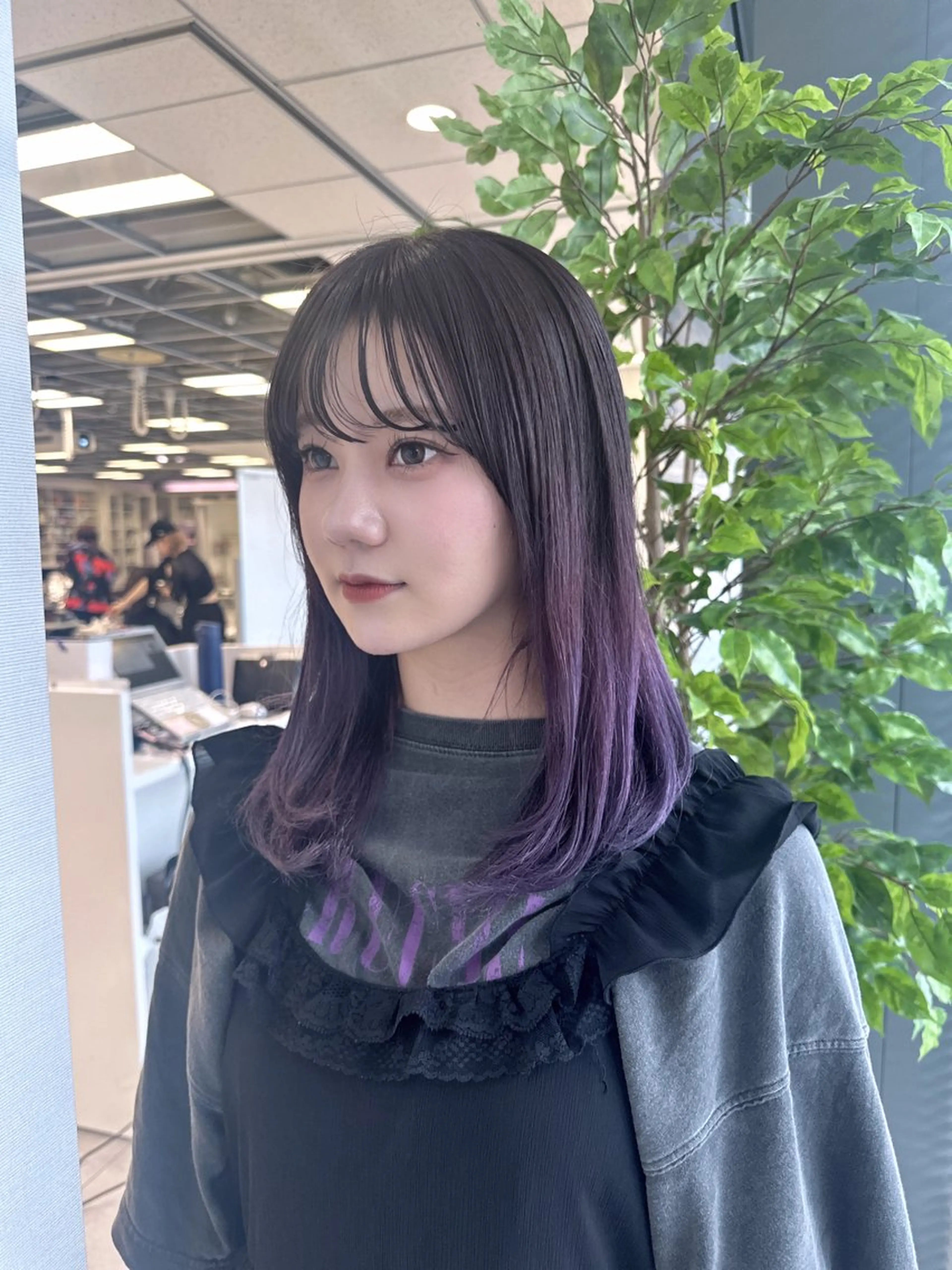 セミロング nanami ¦透明感¦ラベンダーのヘアスタイル