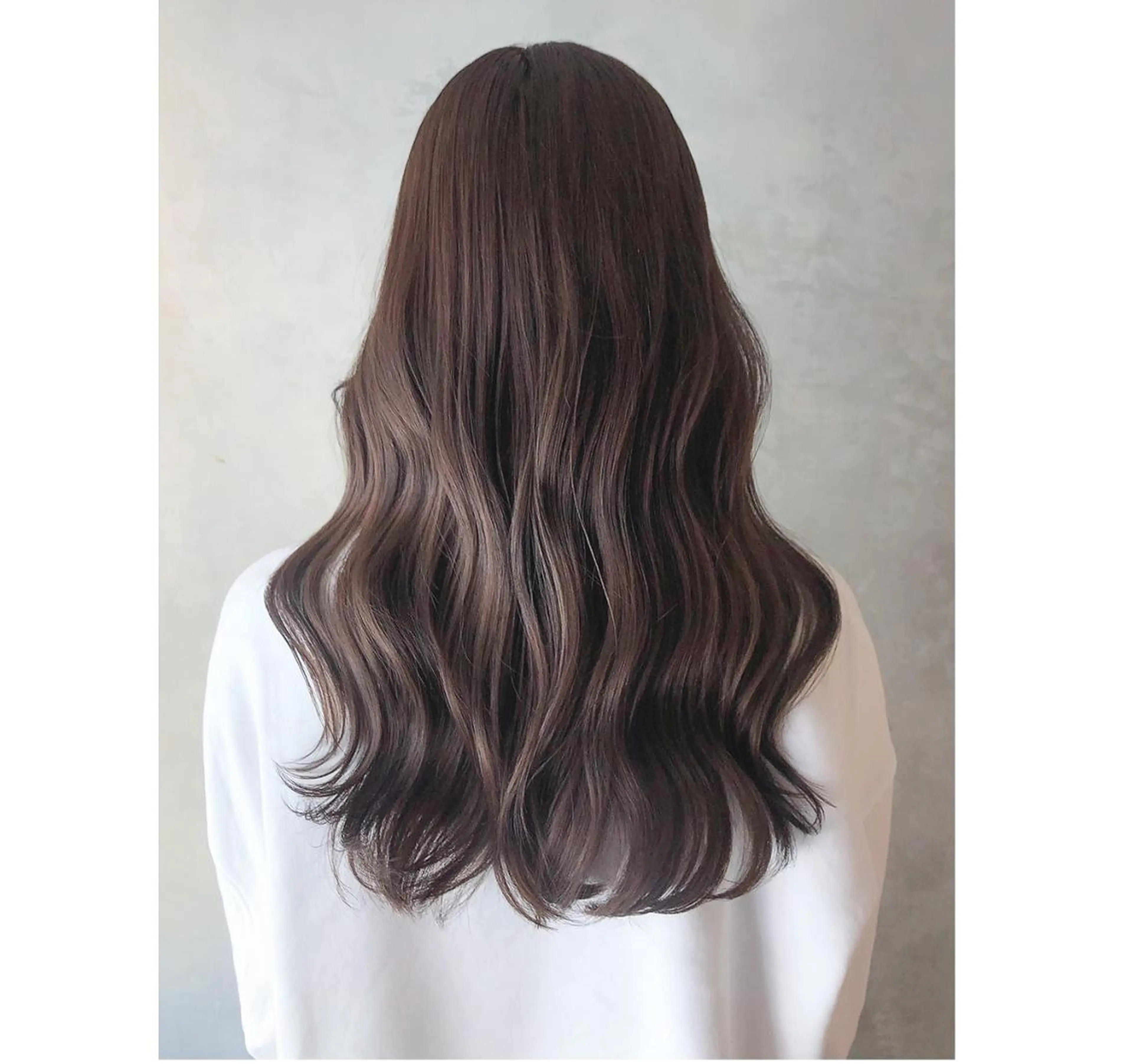 カラー パーマ ヘアアレンジ ロング グレージュ モカグレージュ ITby ALBUM 北千住店のヘアスタイル