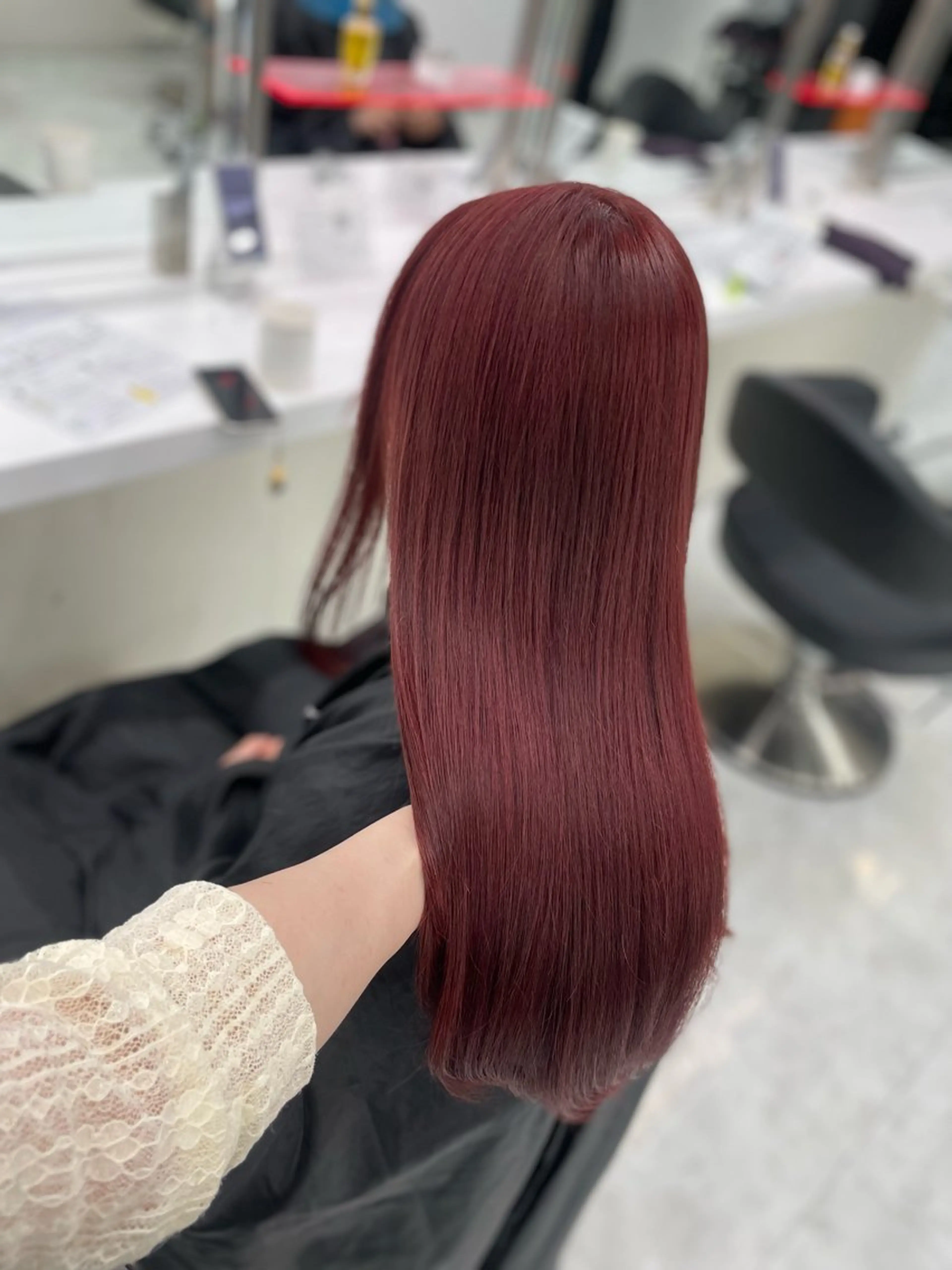 ロング カット ヘアカラー トリートメント 💗トレンド暖色ヘア Natsumi 💗のヘアスタイル