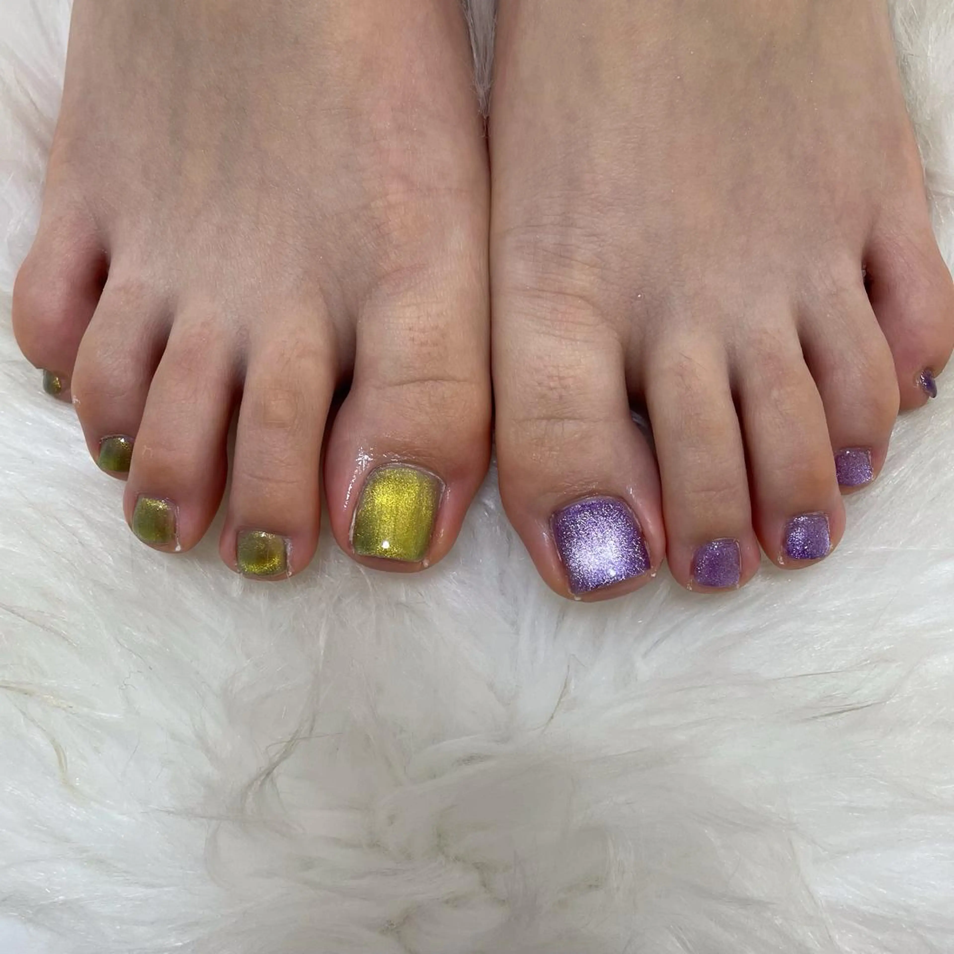 ネイル フットネイル フレンチネイル ジェルネイル ハート 韓国ネイル フットネイル Mogu nail 二子玉川のネイルデザイン