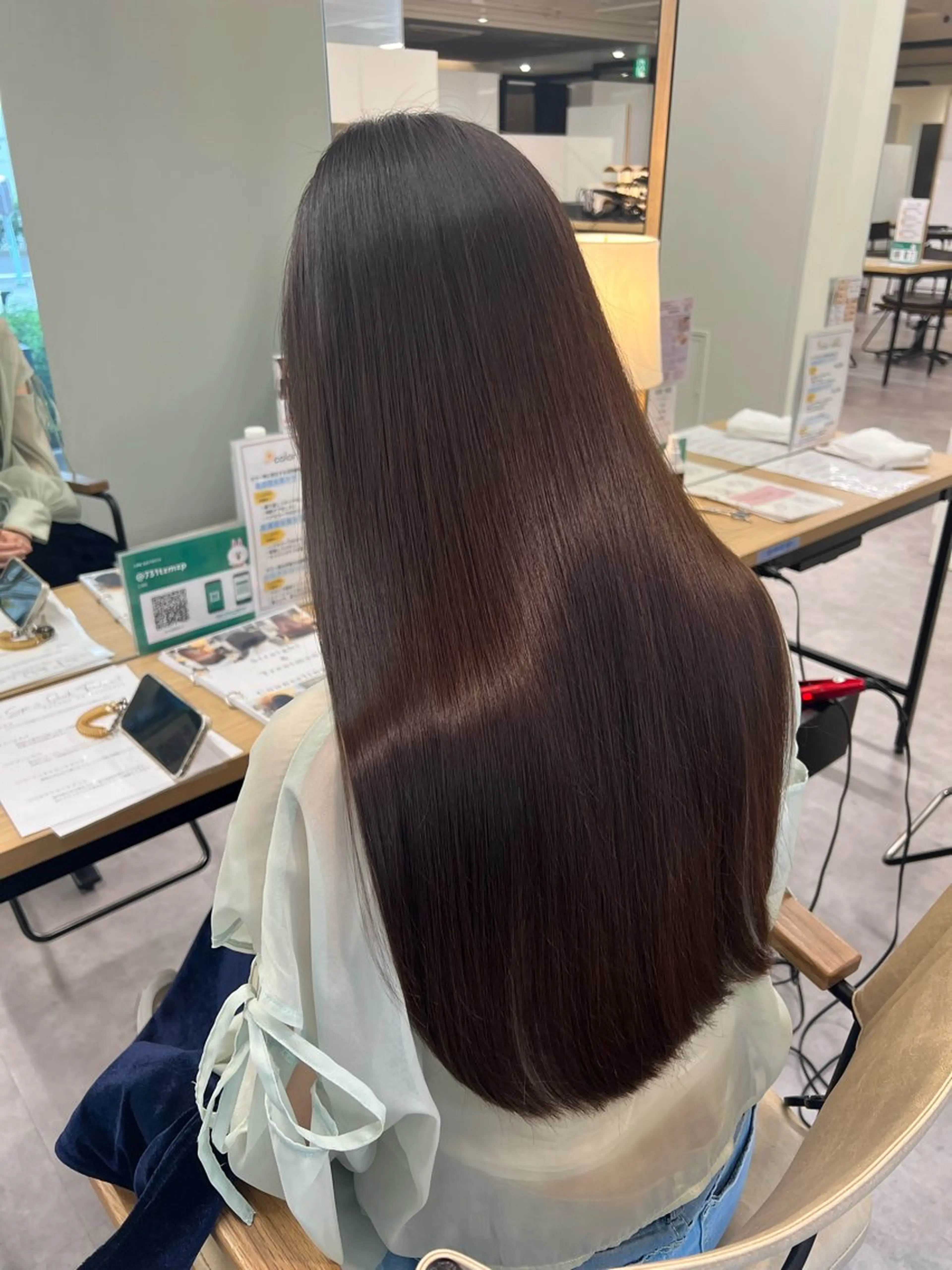 カラー 透明感カラー ヘアカラー トリートメント 梅田 ワンカラー Ririaのヘアスタイル