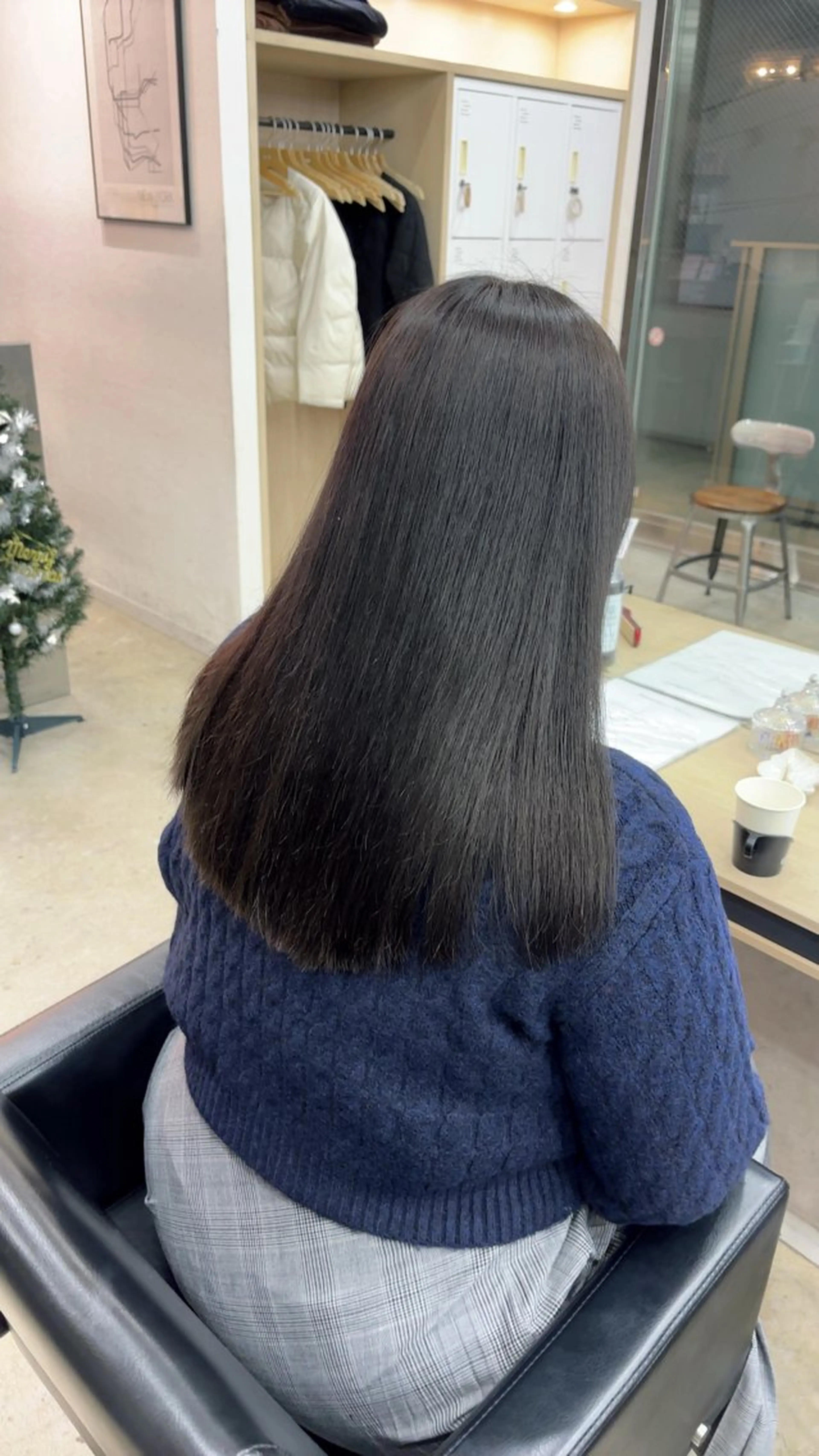 ロング カラー パーマ トリートメント カット ヘアカラー 縮毛矯正 トリートメント 🪽髪質改善ストレー ト🤍美羽🤍のヘアスタイル