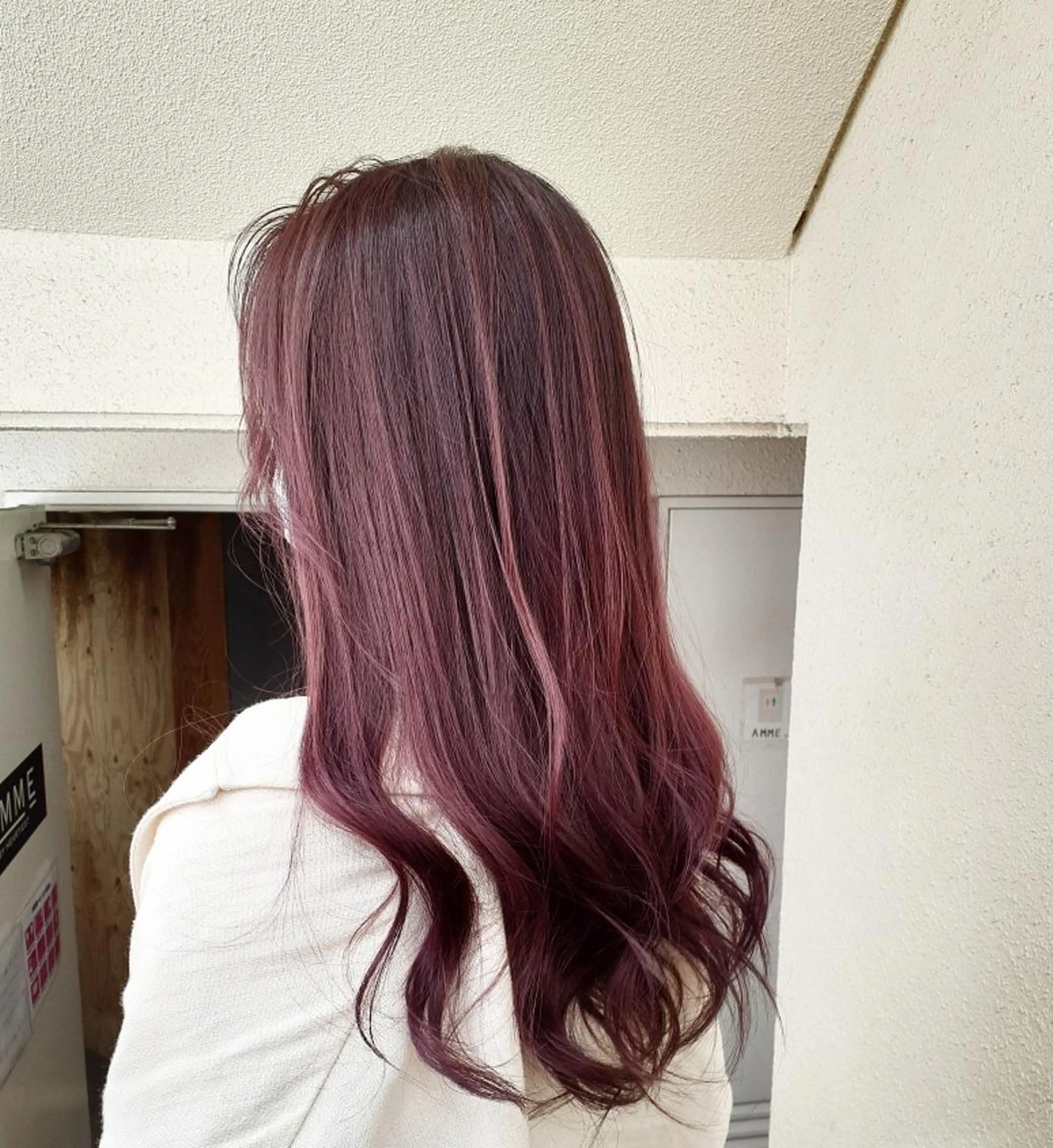 セミロング カラー アッシュ ブリーチ ラベンダーカラー ラベンダーアッシュ ピンクカラー 🔳髪質改善🔳 岡本陽のヘアスタイル