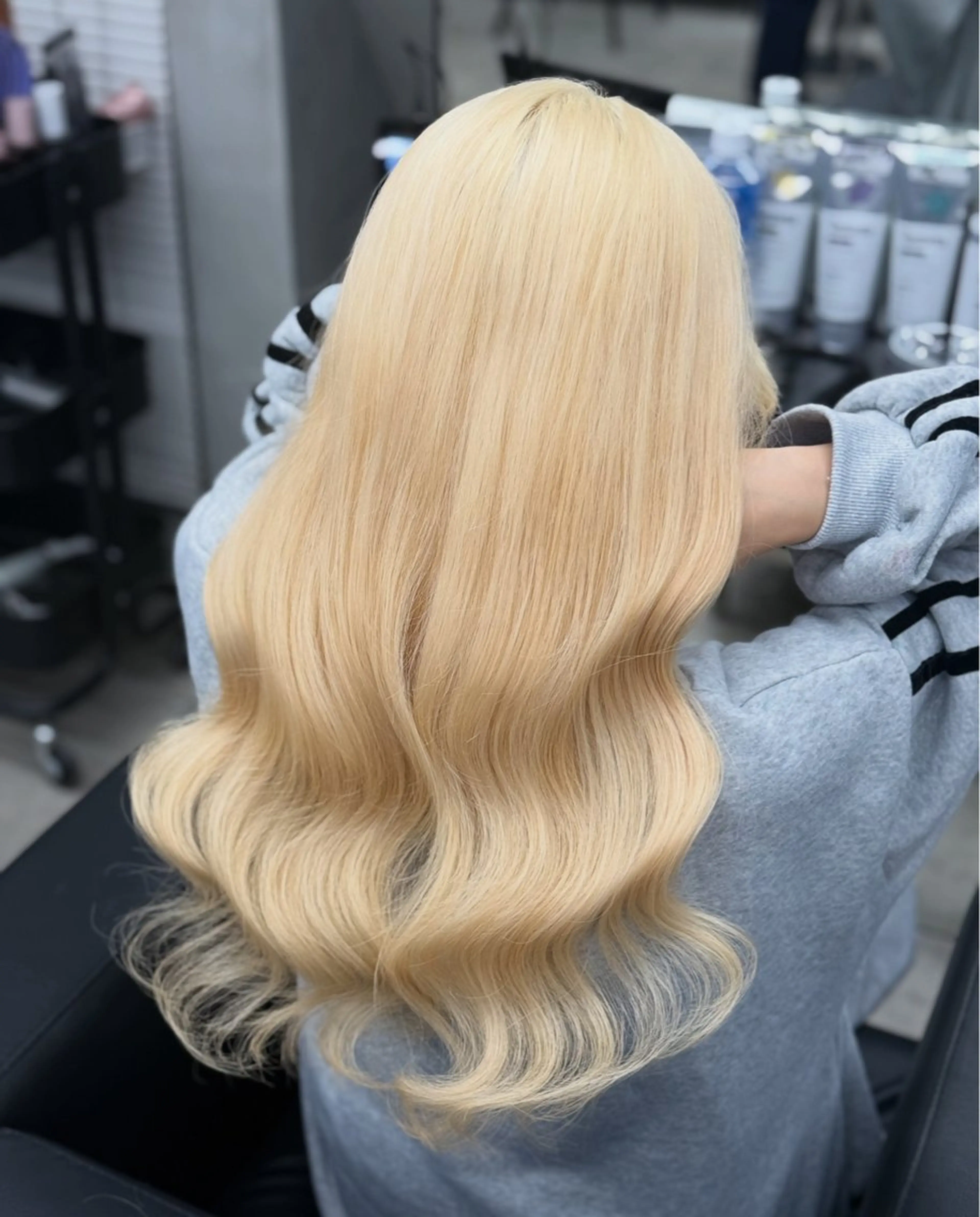 ロング カラー ベージュカラー ブリーチ ケアブリーチ 透明感カラー デザインカラー ヘアカラー ハイトーン/髪質改善 🦋KASUGA🖤のヘアスタイル