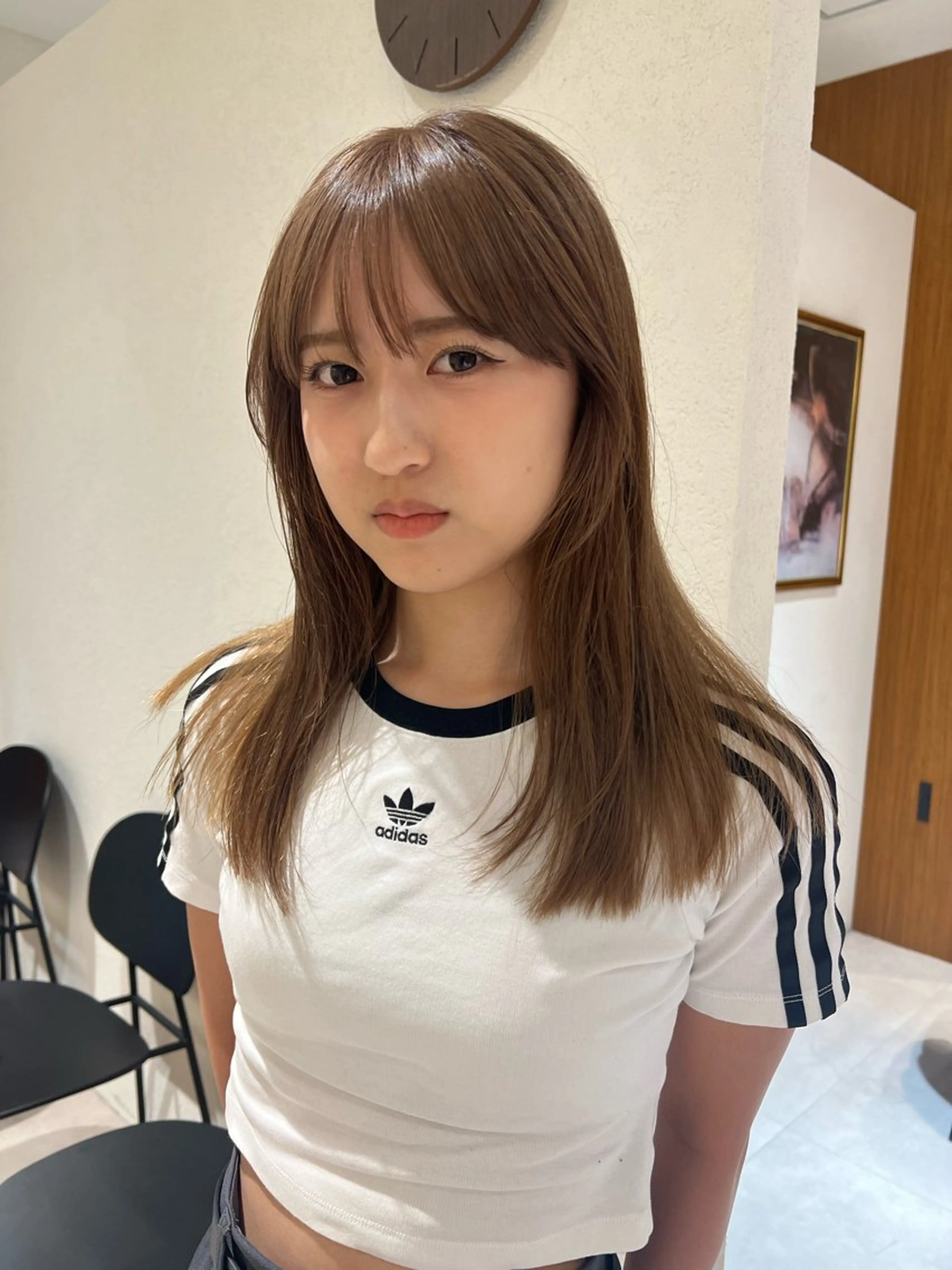 セミロング カラー ヘアカラー yiye   神宮前所属・manami /暖色 /カットモデル募集のヘアスタイル