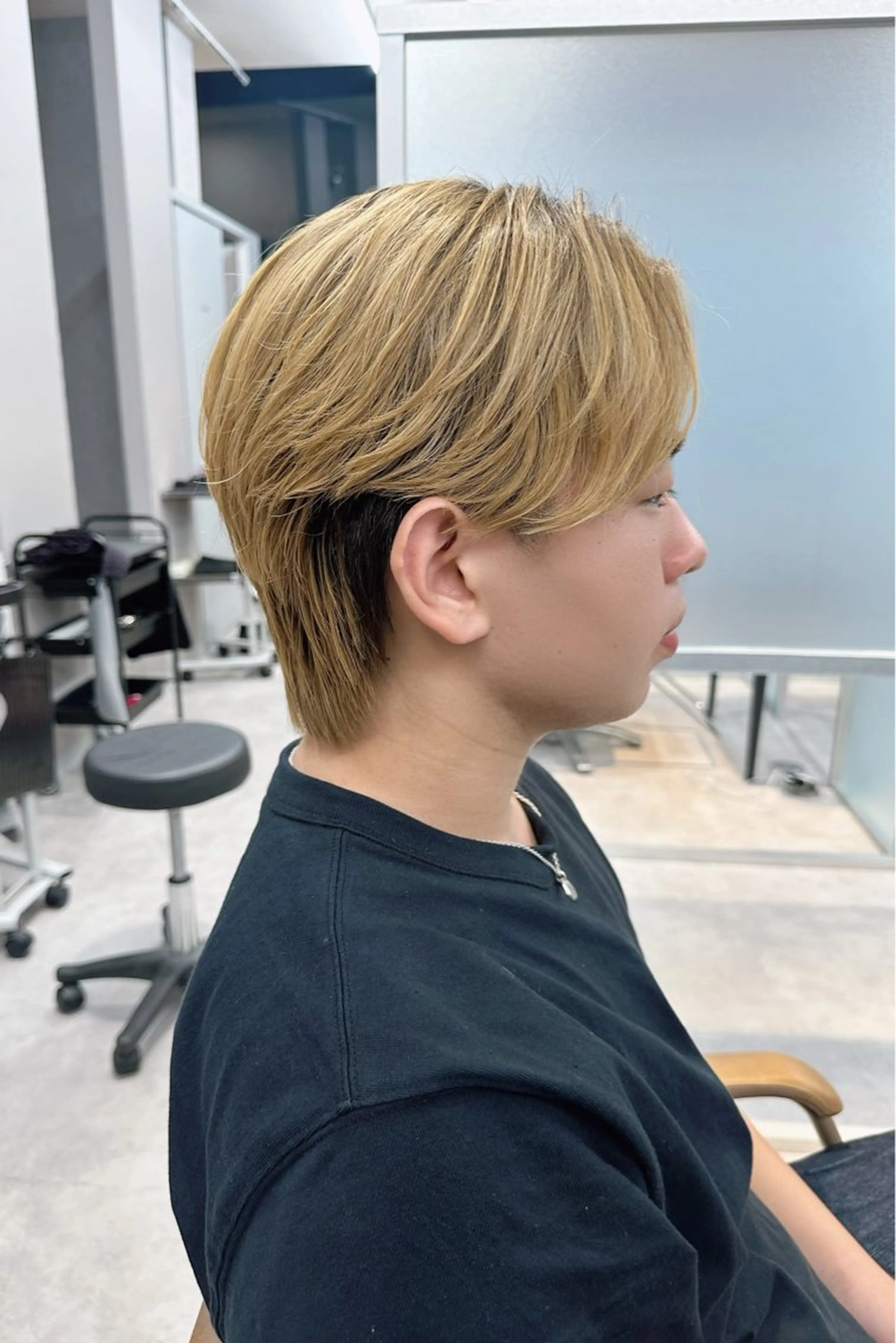 ショート カラー メンズ センターパート メンズウルフカット ウルフカット Zinaメンズサロン所属・カノン/メンズカット /メンズパーマのヘアスタイル