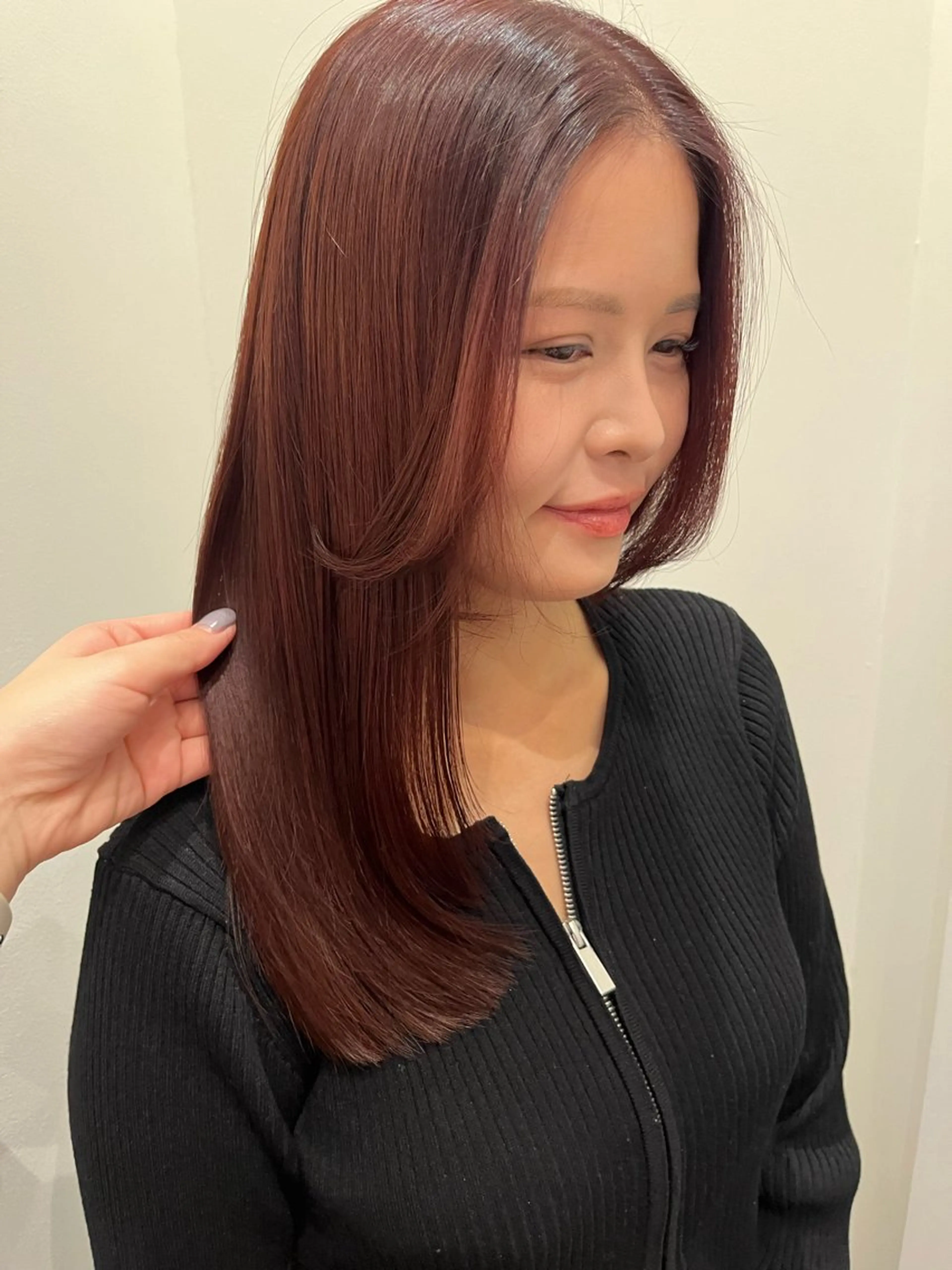 セミロング カラー ヘアカラー 暖色カラー/似合わせ カット/名古屋/辻のヘアスタイル