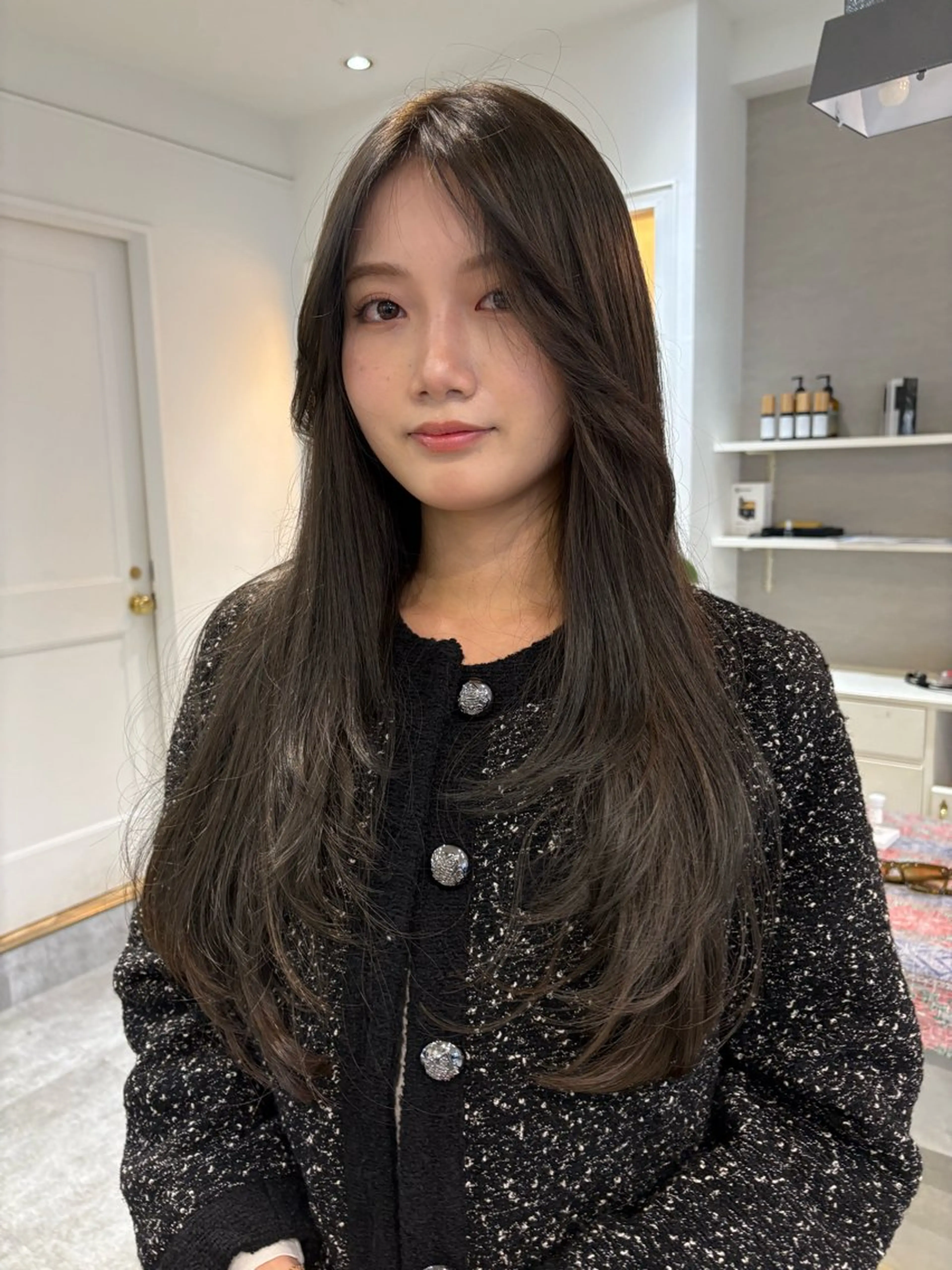 ロング カラー ヘアカラー SIKI yuuna モテ韓国ヘア☁️のヘアスタイル