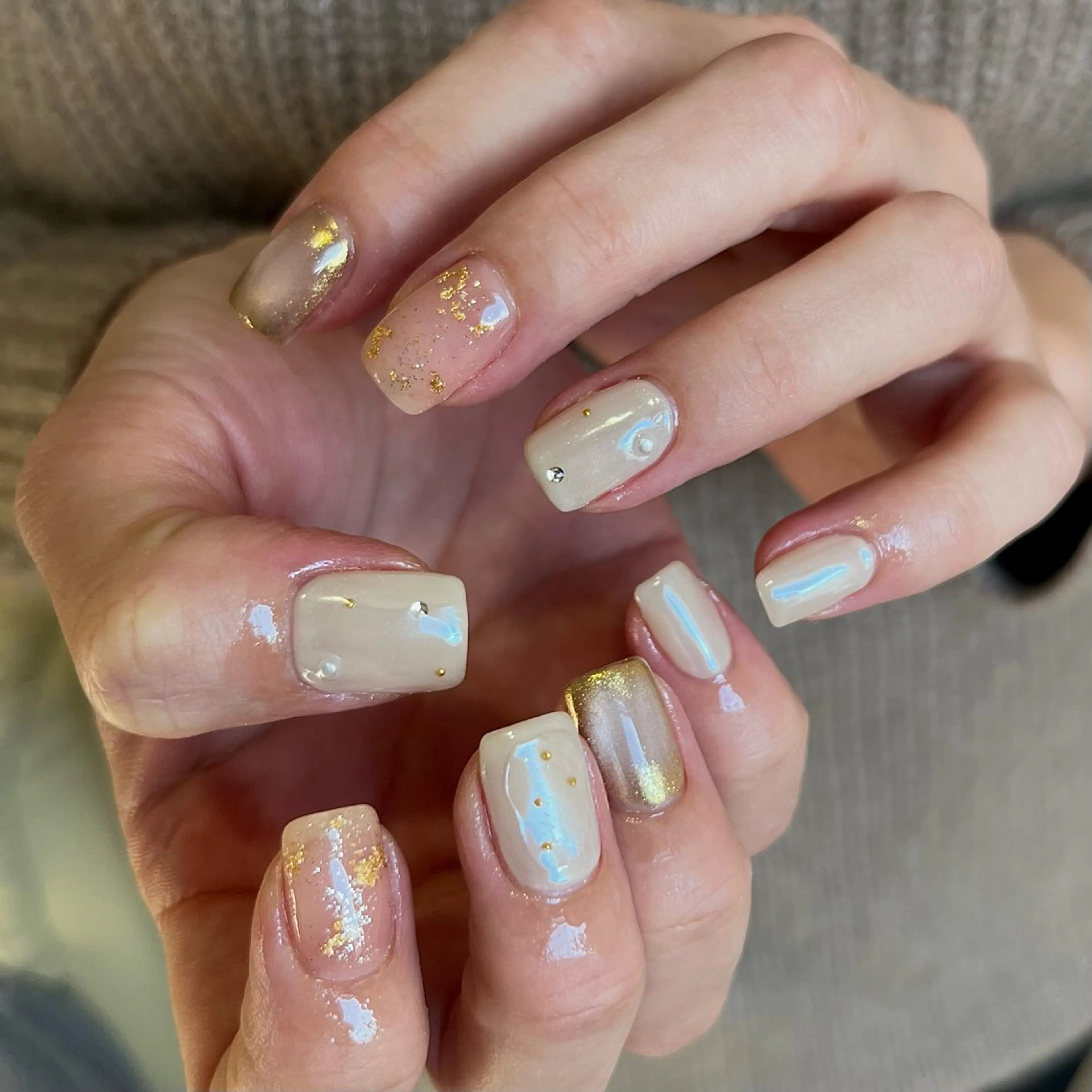 ネイル ホワイト ハンドネイル 松本 美玖のネイルデザイン