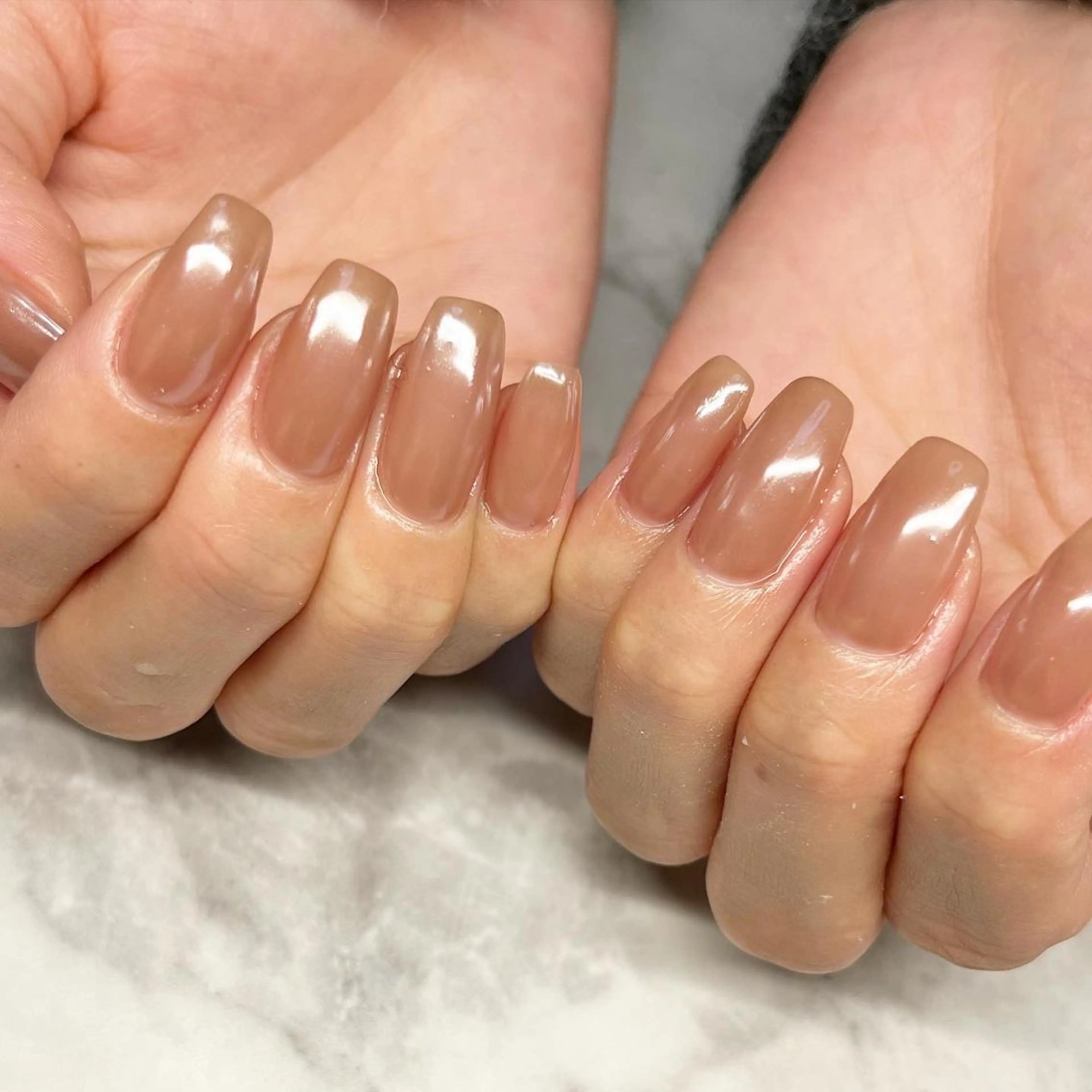 ネイル ブラウン ホワイト 587nail *のネイルデザイン