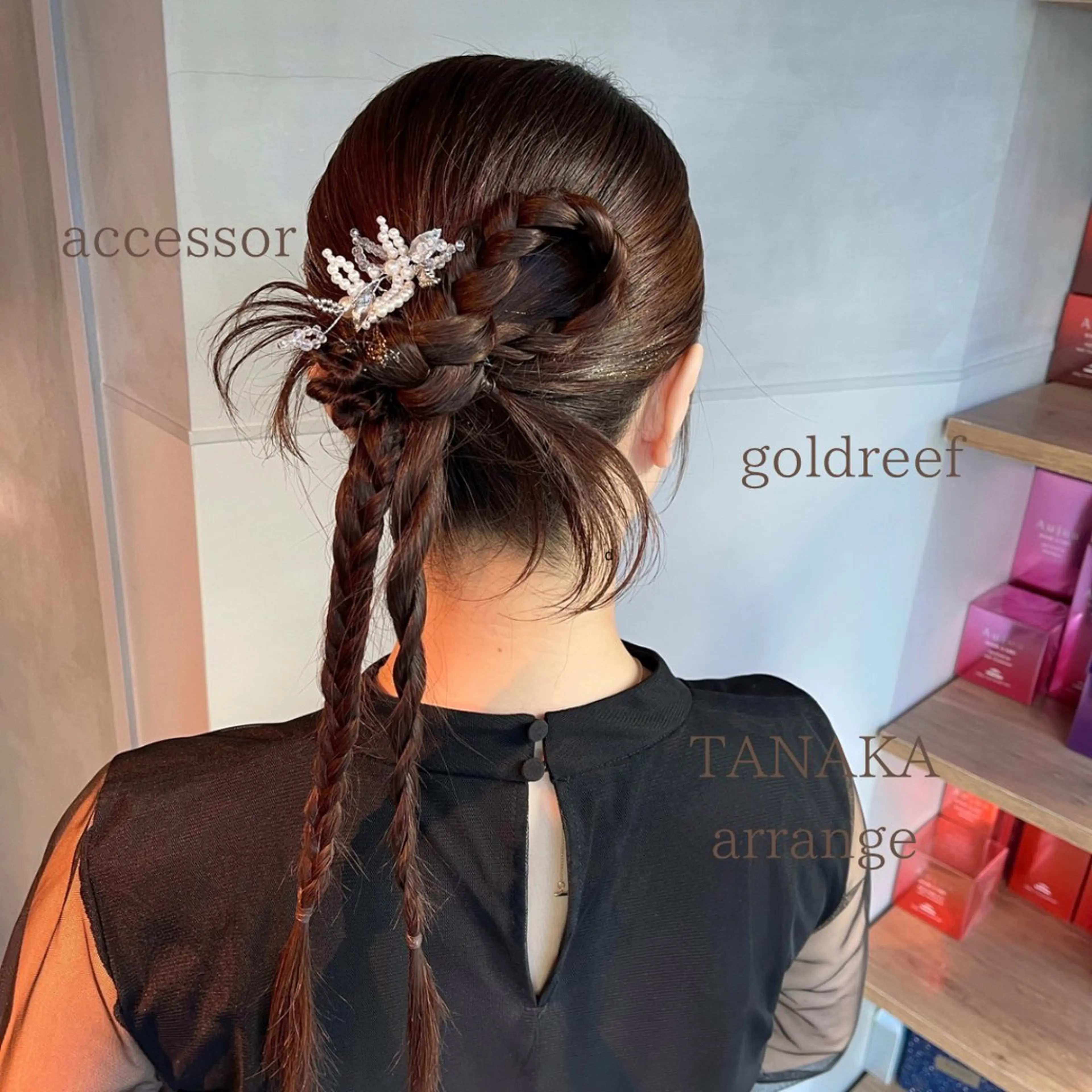 ヘアアレンジ ポニーテール 結婚式・ブライダル 卒業式のヘアスタイル ヘアセット charm《銀座》 ヘアセット/縮毛矯正のヘアスタイル