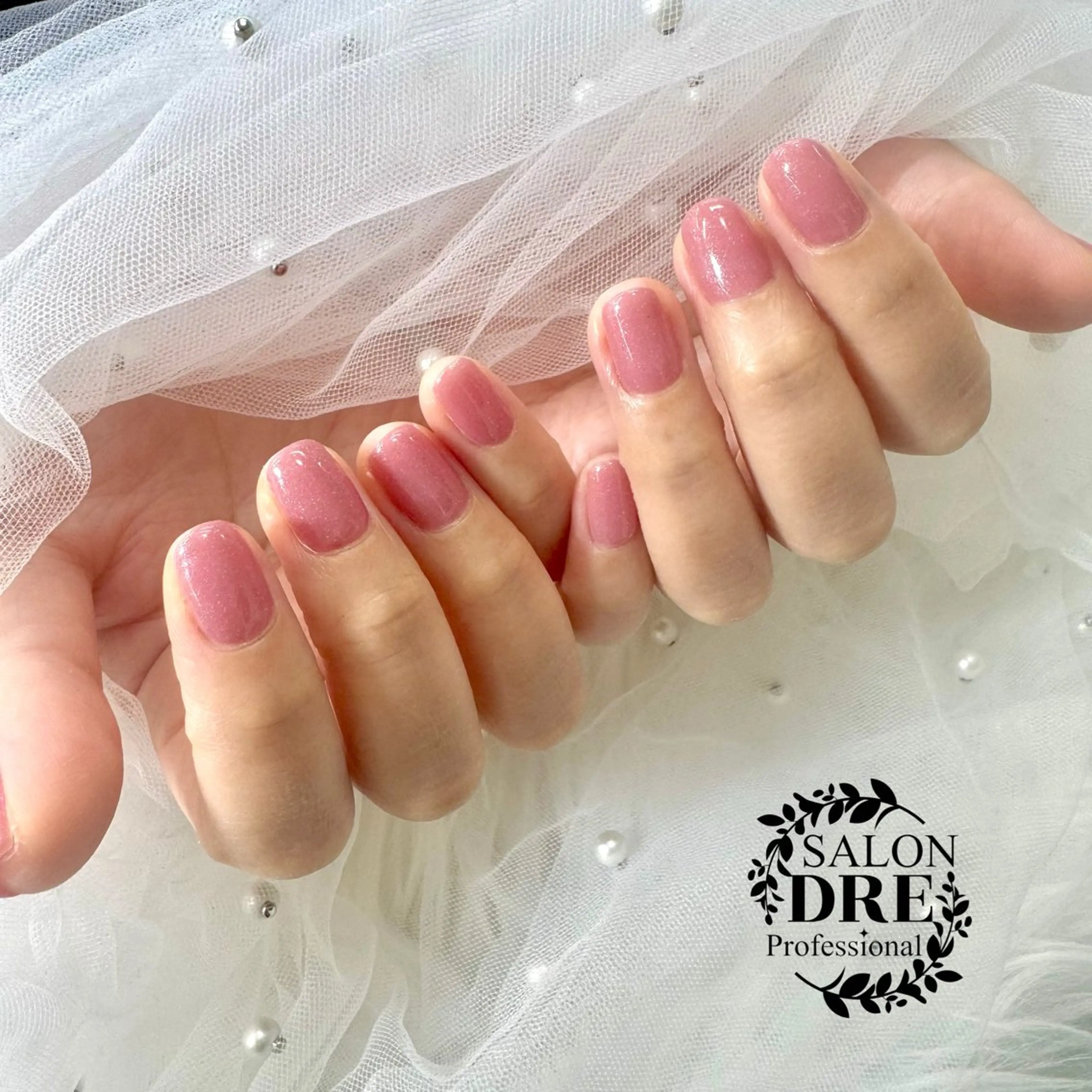 ネイル ラメ(グリッター) ワンカラーネイル ピンク ハンドネイル salonDRE MIYUKIのネイルデザイン