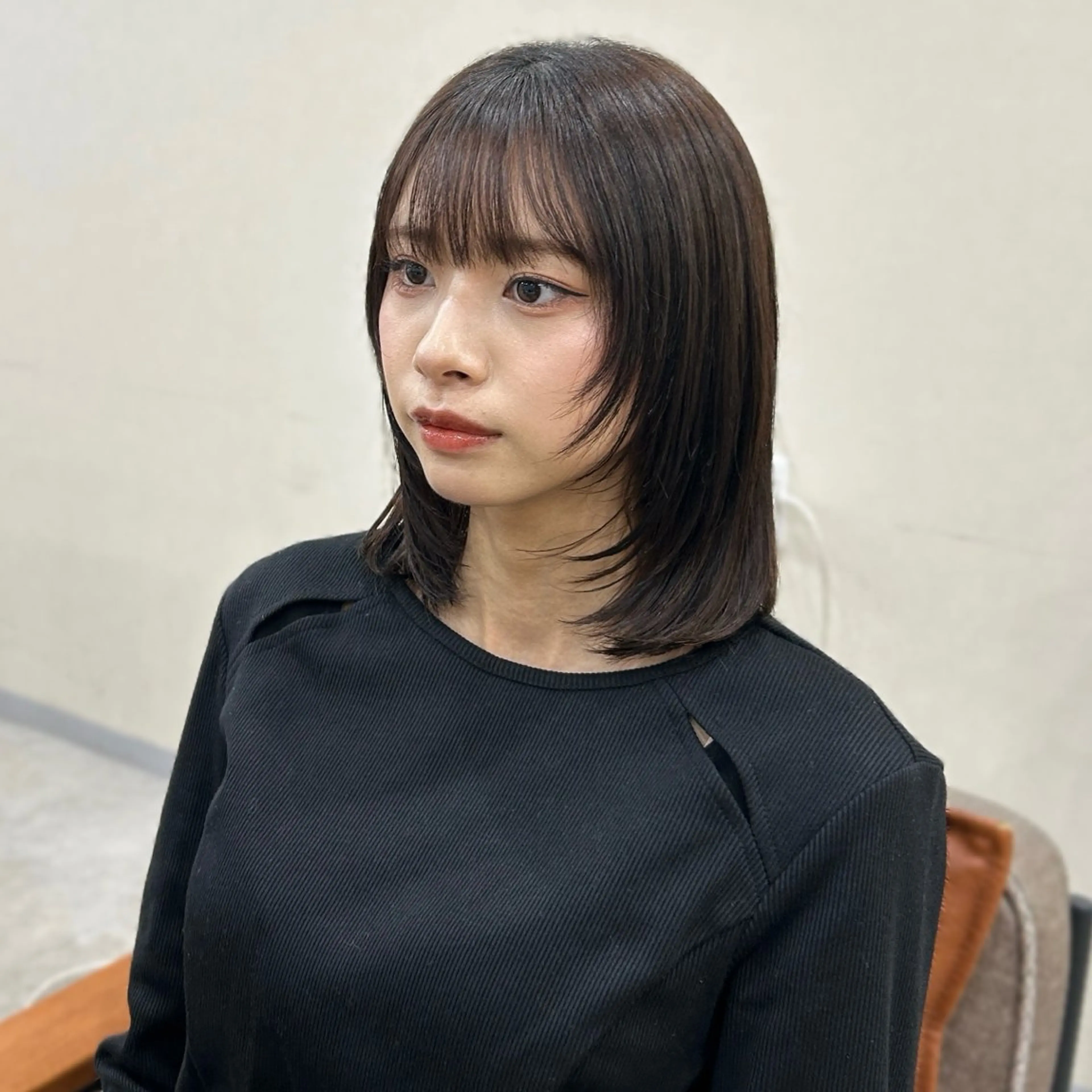 ミディアム MIDORI🌙 透明感/ベージュのヘアスタイル