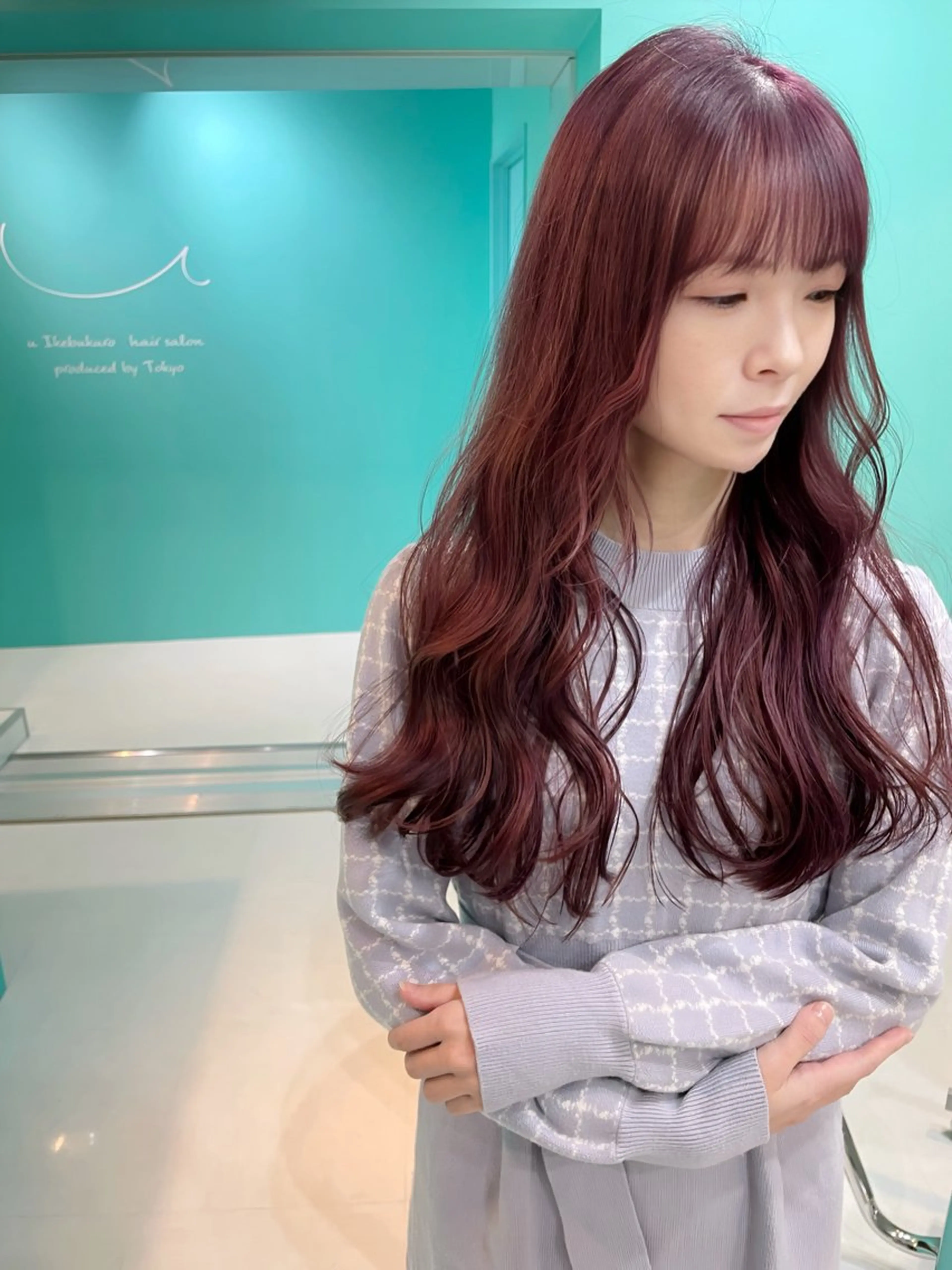 ロング カラー プルエクステ ブリーチ ボブ エクステ ロング カット ヘアカラー 💫ダブルカラー💫 池袋西口・泡渕✂️のヘアスタイル