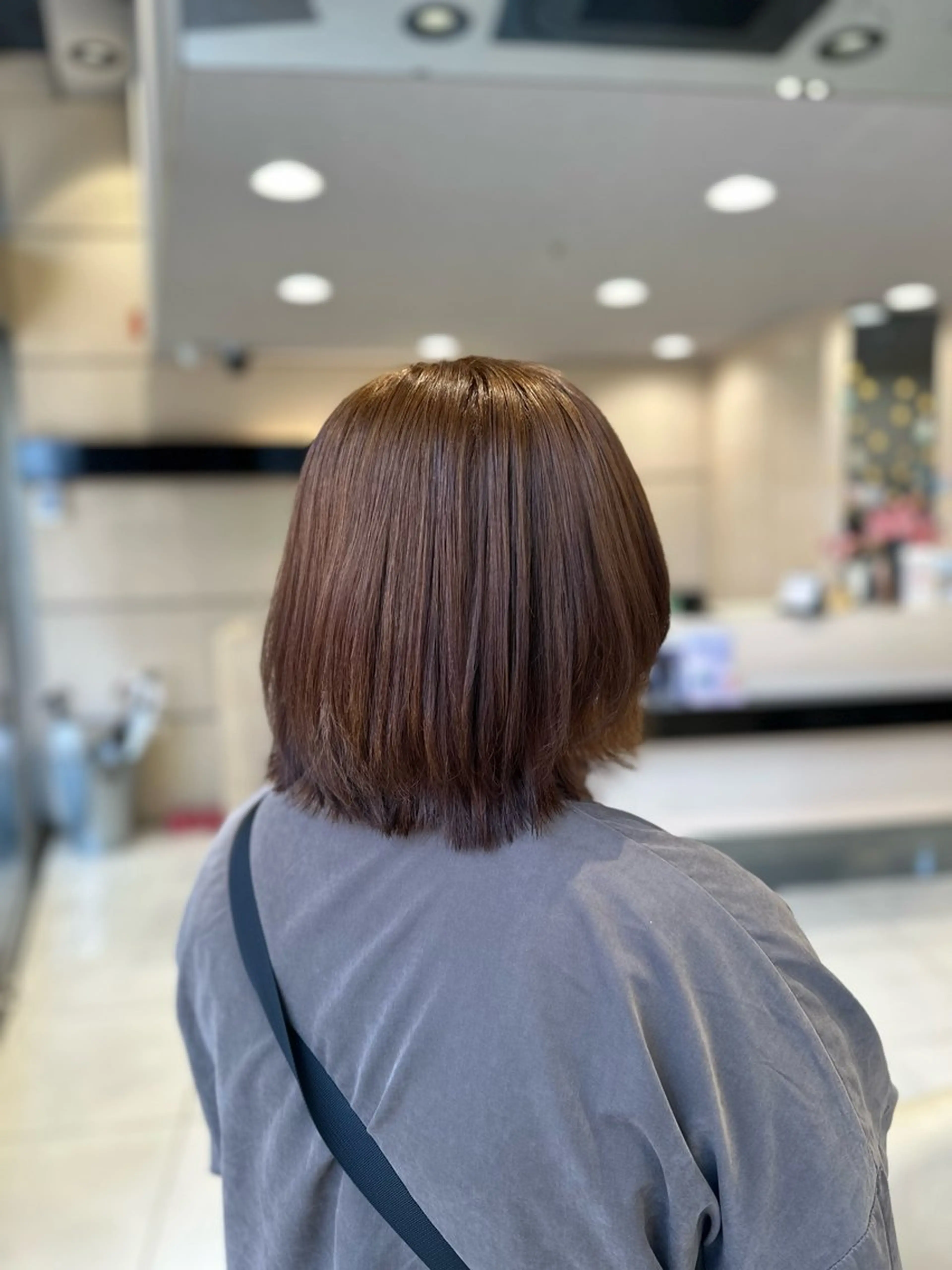 ミディアム カラー カット ヘアカラー クロスパーマ/うる艶 カラー/Kurumiのヘアスタイル