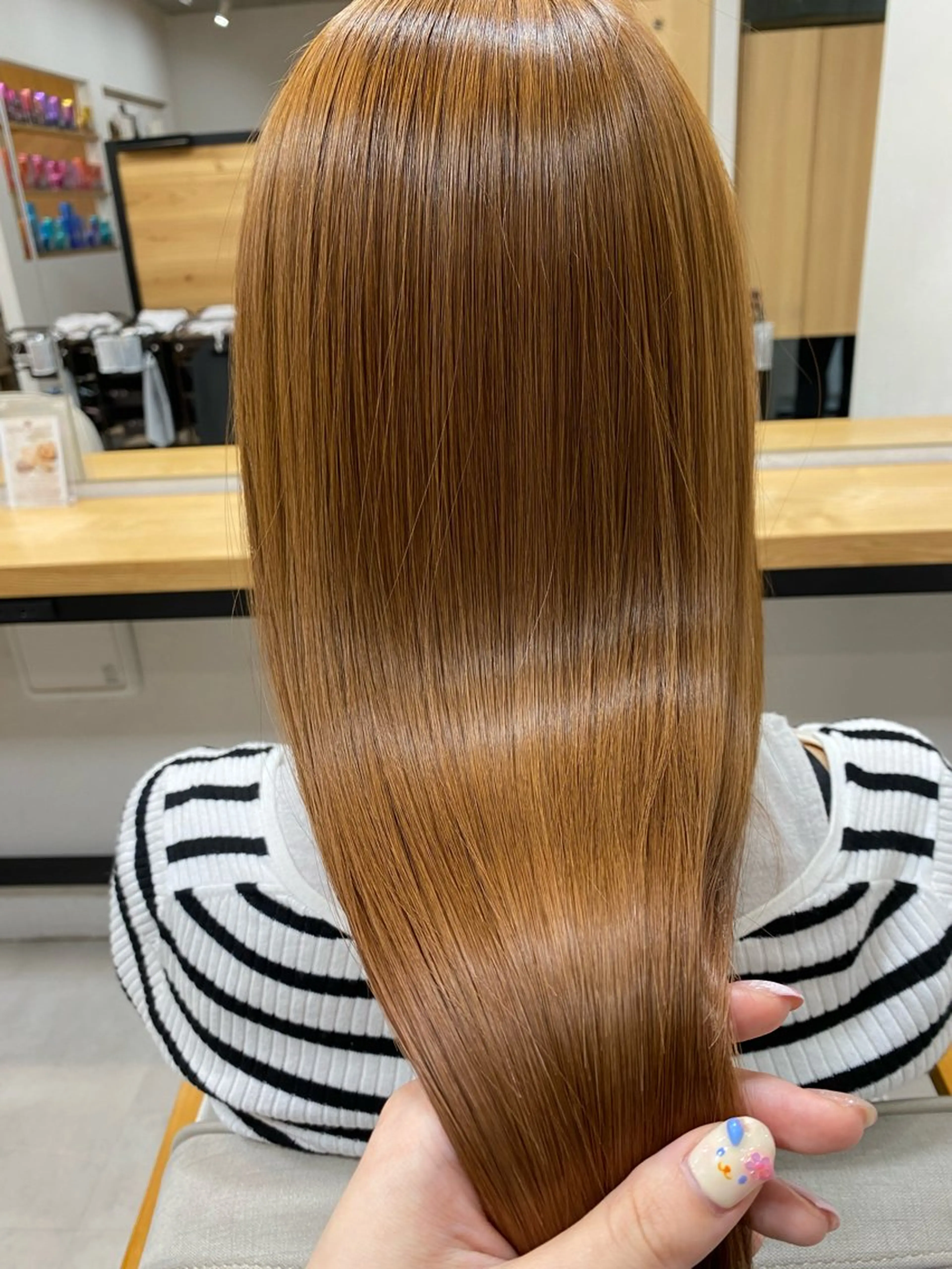 ロング カット 縮毛矯正 HIYORI🧁 登戸のヘアスタイル