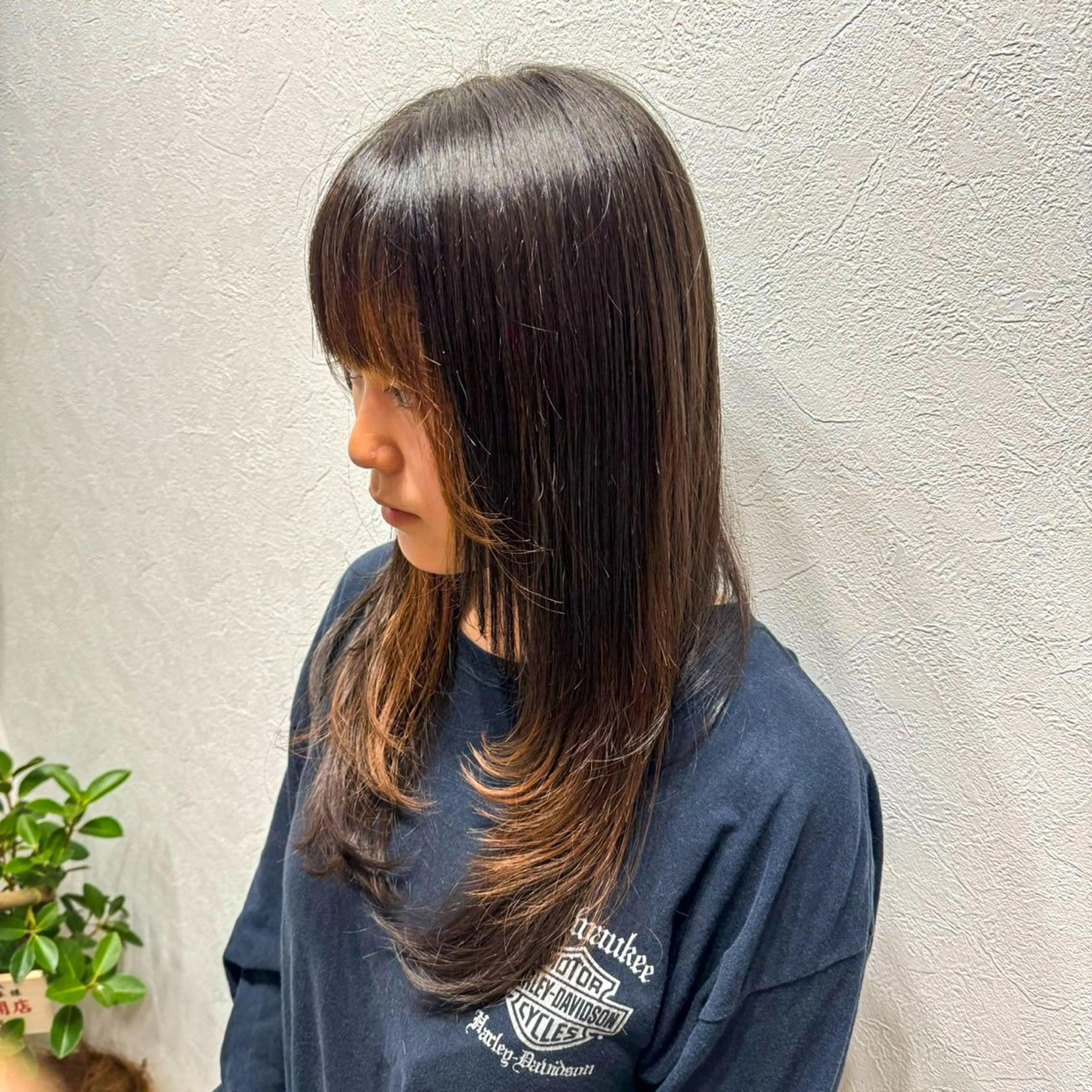 ロング カラー ヘアカラー c＆ ちはるのヘアスタイル