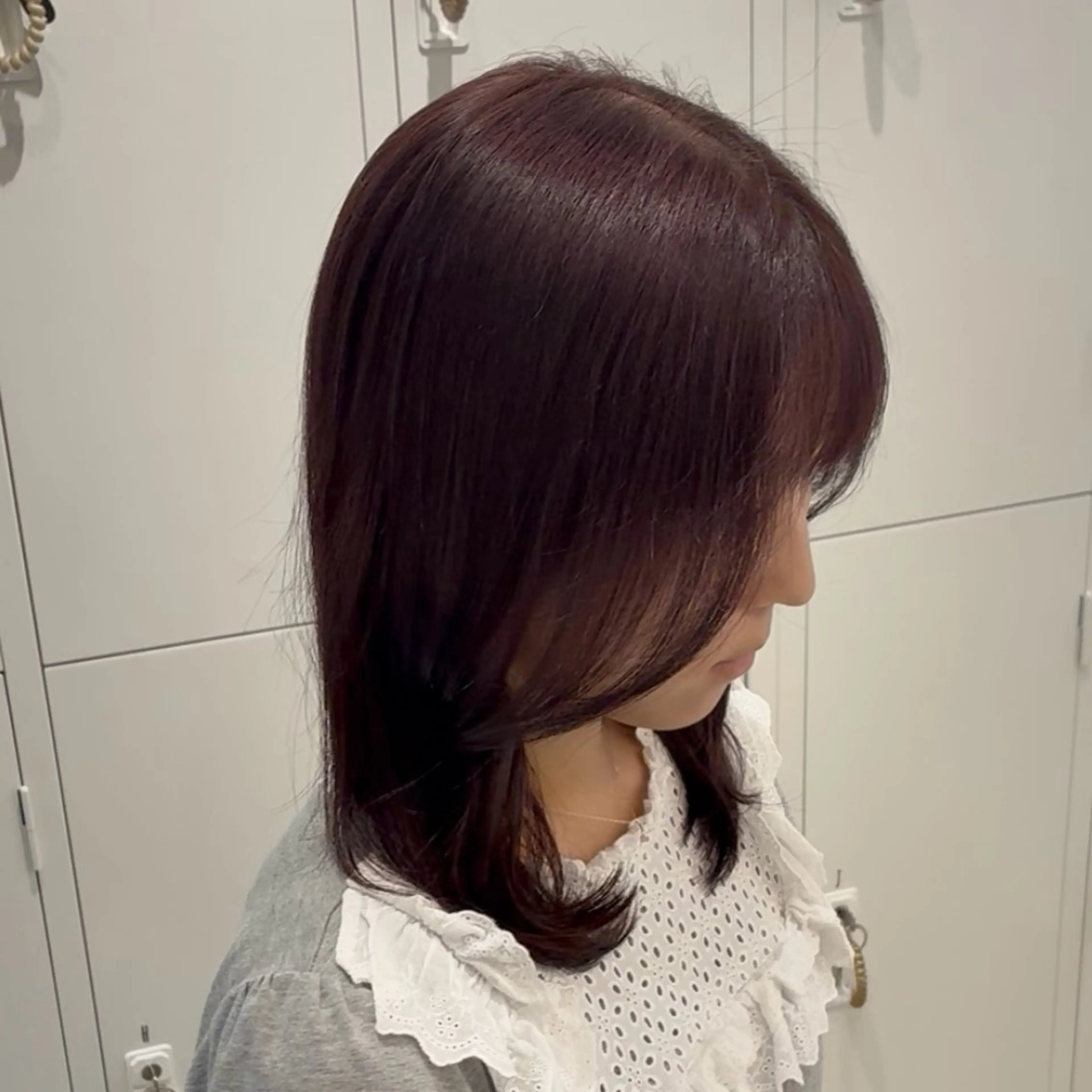 セミロング カラー カット ヘアカラー トリートメント 加藤 麻夢のヘアスタイル