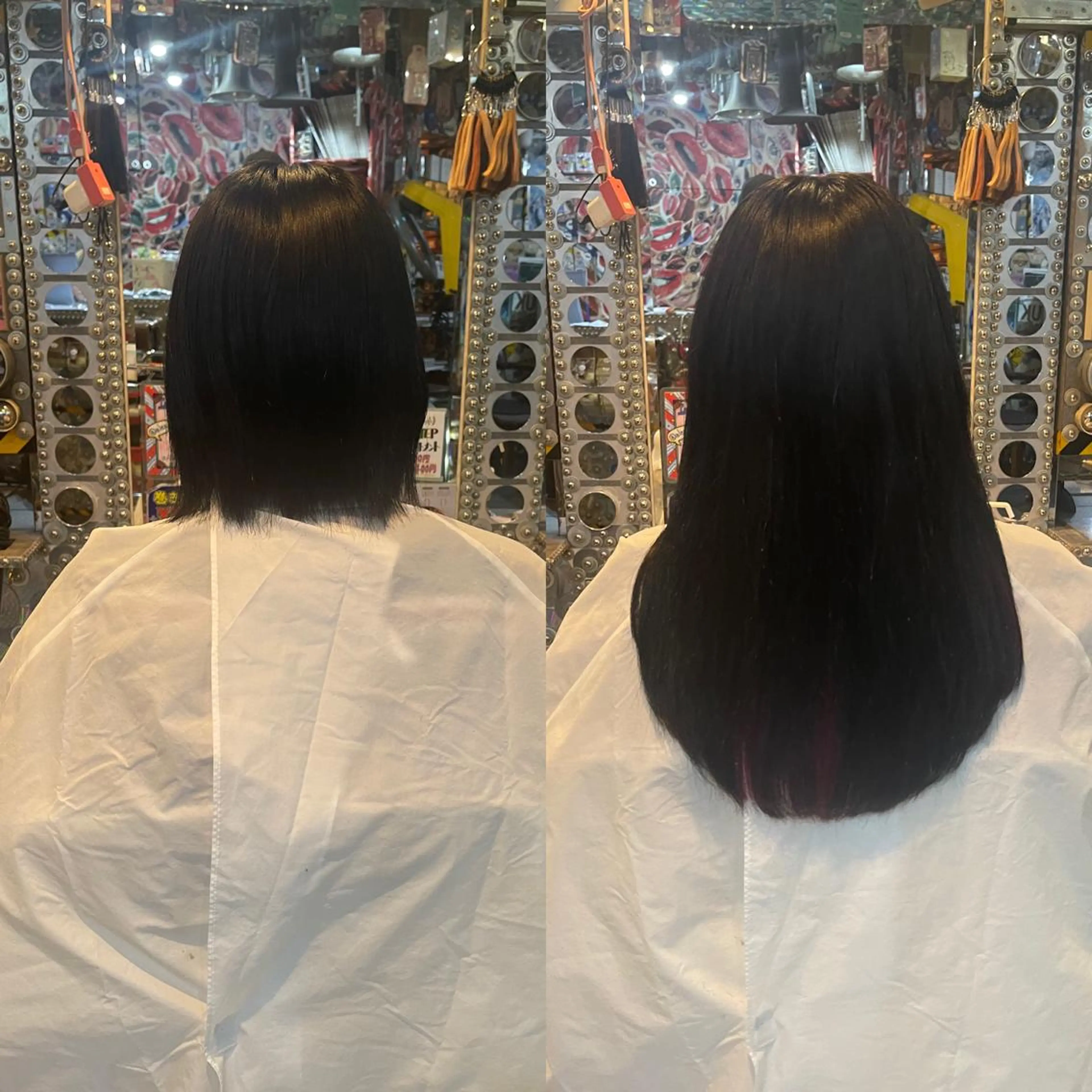 ショート カラー ヘアアレンジ 編み込みエクステ シールエクステ インナーカラー エクステ ショートヘア haco+所属・🌈派手髪エクステ ブレイズ🌈ひろとのヘアスタイル