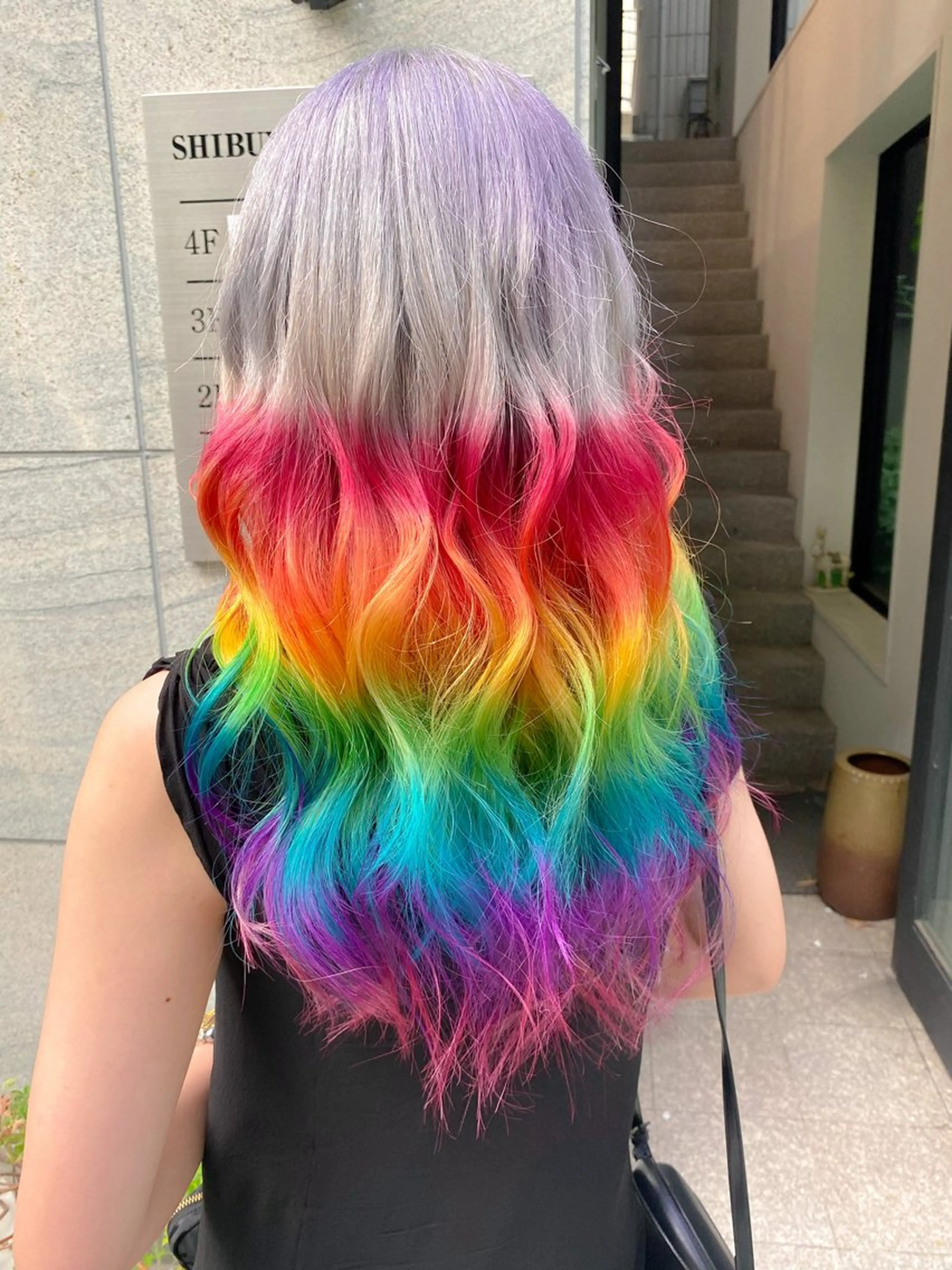 ロング カラー ブリーチ デザインカラー ハイトーンカラー インナーカラー ユニコーンカラー ヘアカラー Chérie所属・Chérie 渋谷/カラーサロンのヘアスタイル