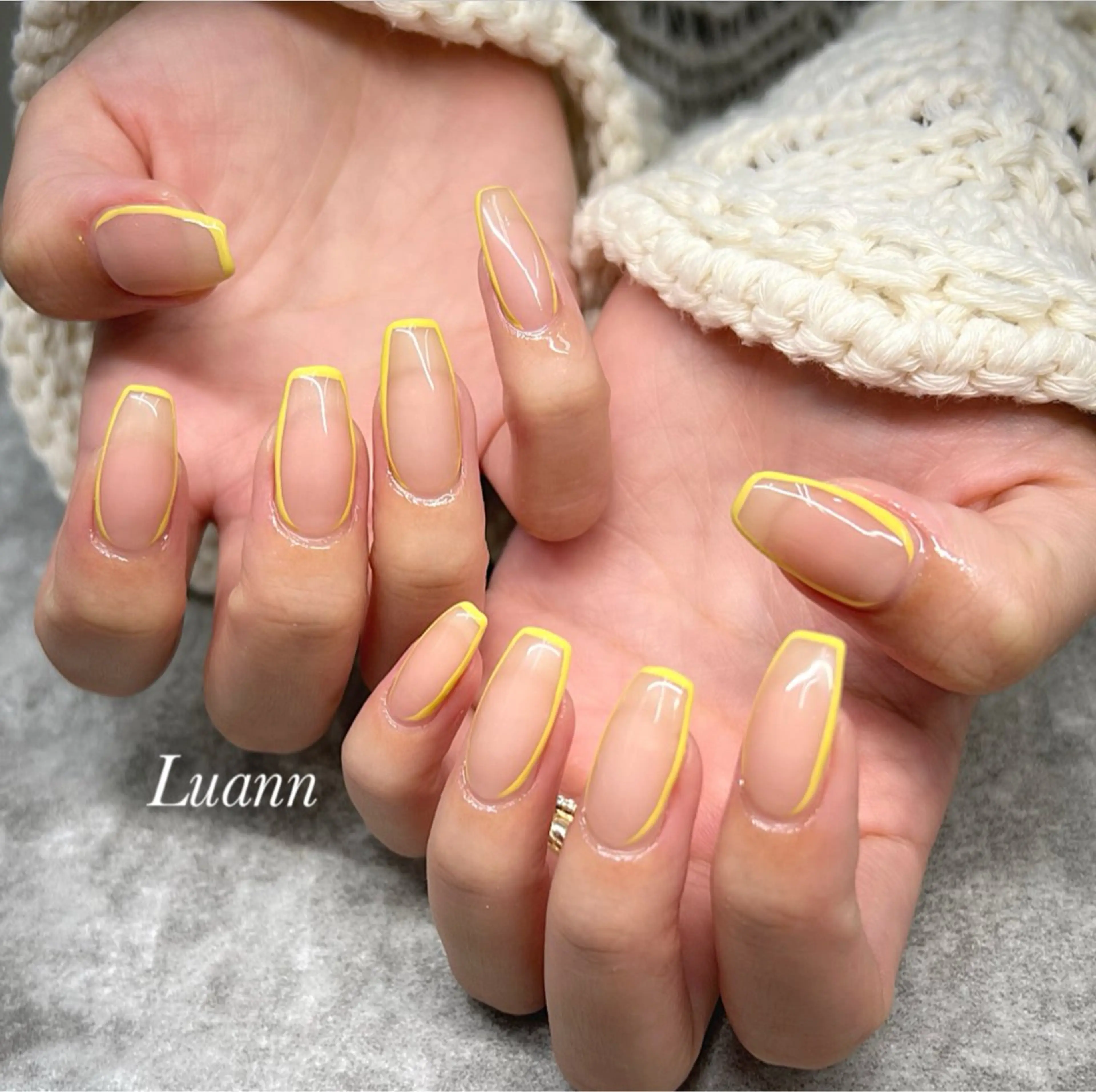 ネイル アートネイル フレンチネイル シンプルネイル 春ネイル ハンドネイル Luann nail所属・Luann nail Sakiのその他イメージ
