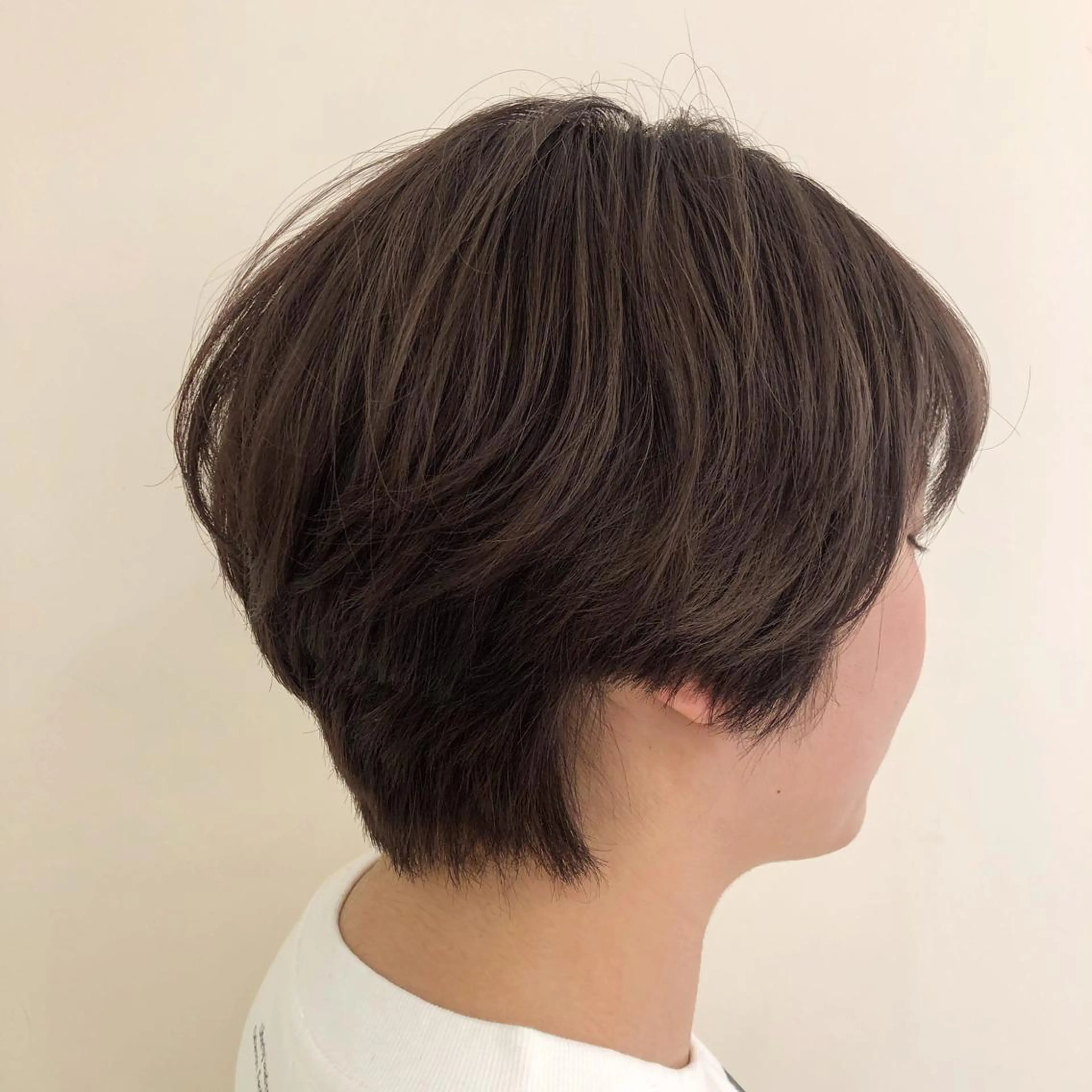 ショート カラー カット ヘアカラー トリートメント プレイングカラー🤍 細めハイライトのヘアスタイル